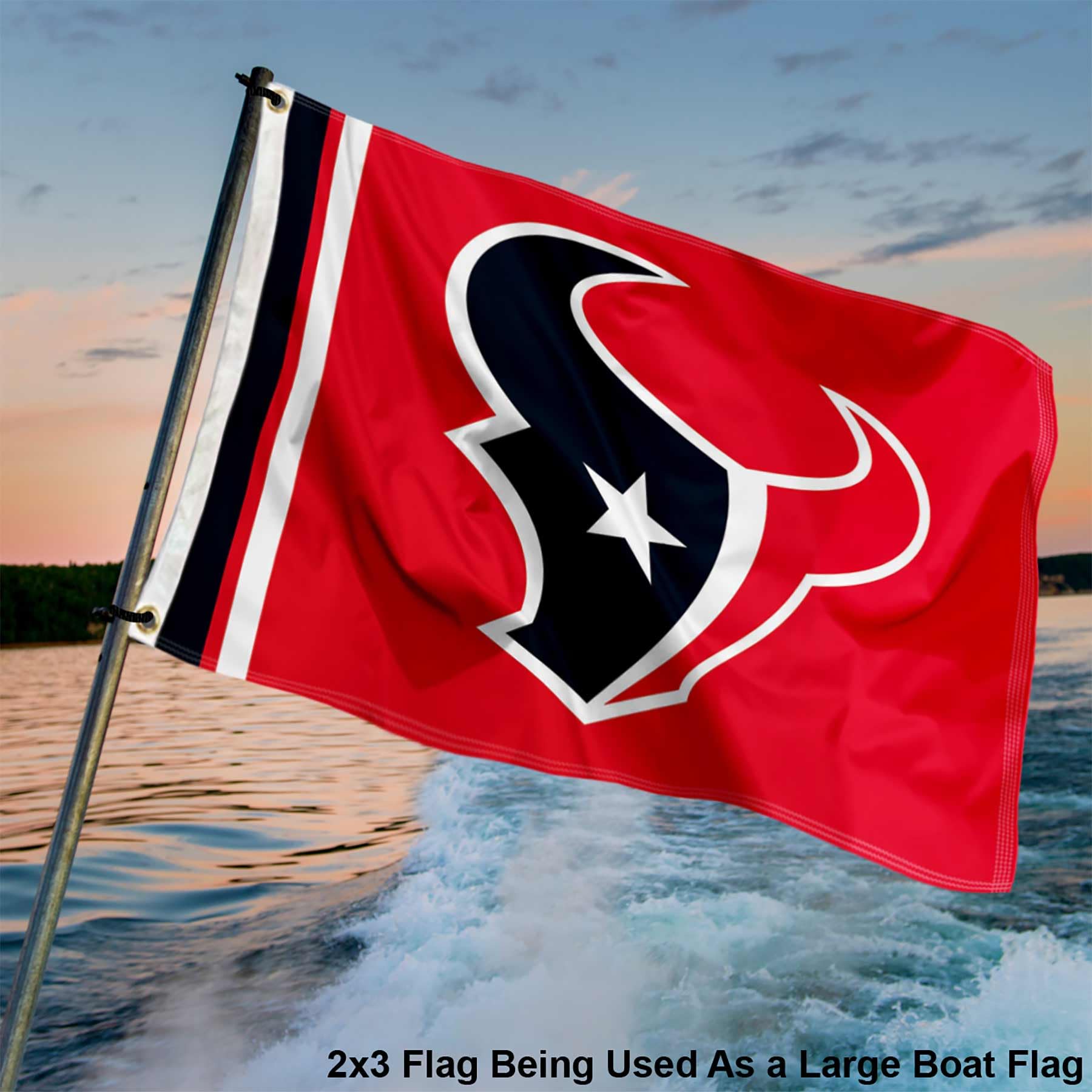 WinCraft Houston Texans Logo 2x3 Foot Small Flag - Sports Collectibles, Sports Memorabilia, Sports Fan Shop, Sports Gifts