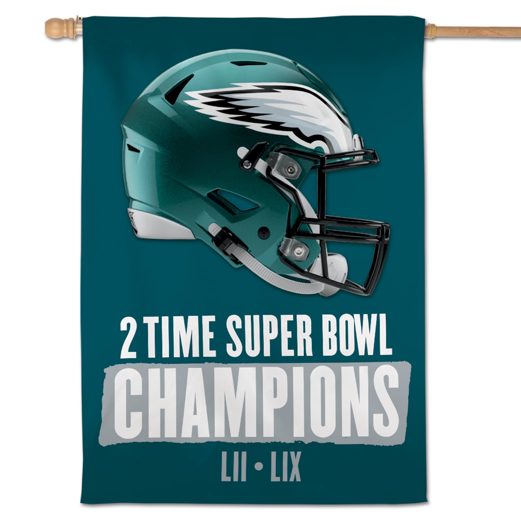 WinCraft Philadelphia Eagles Super Bowl LIX Champions 28" x 40" Double-Sided Vertical Banner - Sports Collectibles, Sports Memorabilia, Sports Fan Shop, Sports Gifts