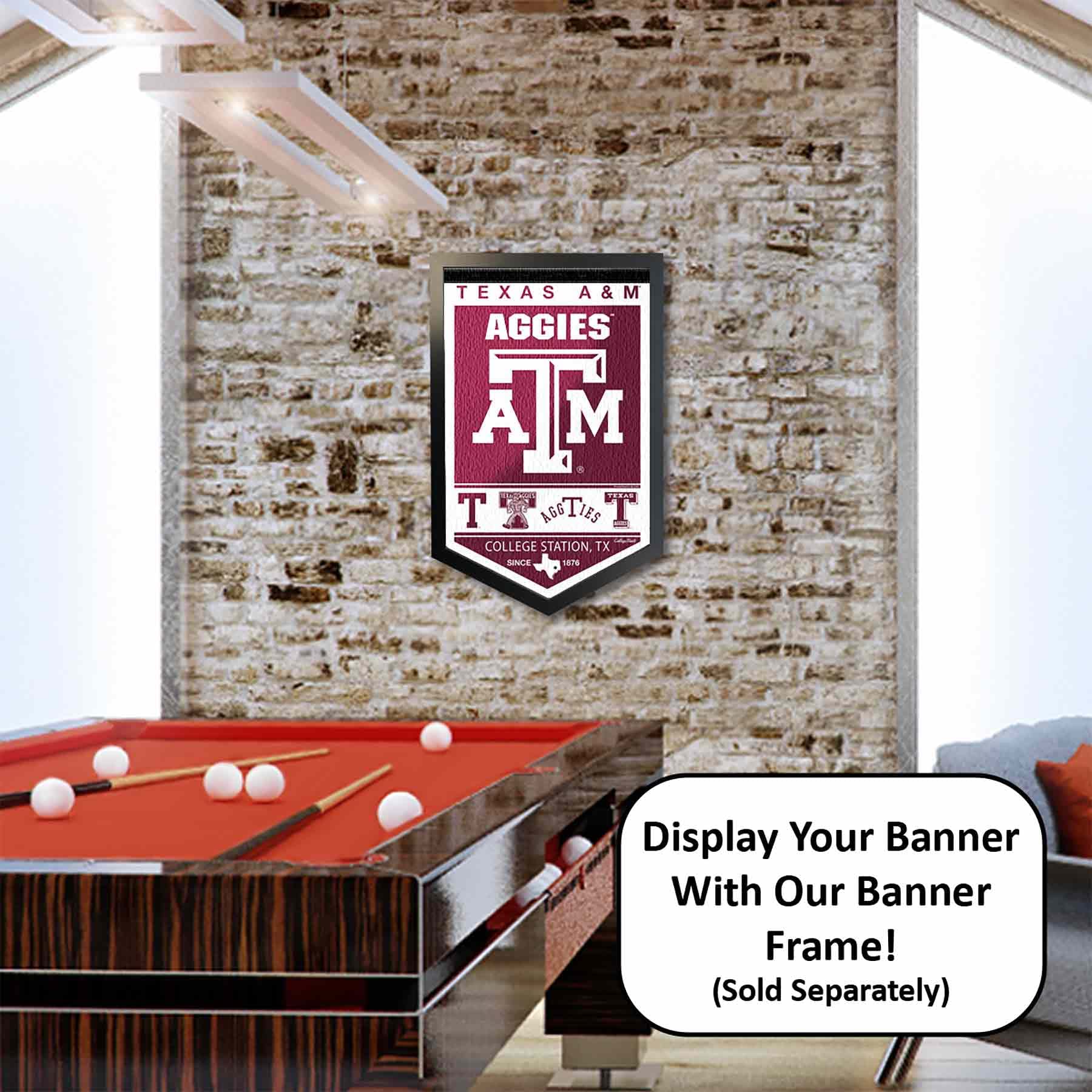 College Flags & Banners Co. Texas A&M Aggies Heritage History Banner Pennant - Sports Collectibles, Sports Memorabilia, Sports Fan Shop, Sports Gifts