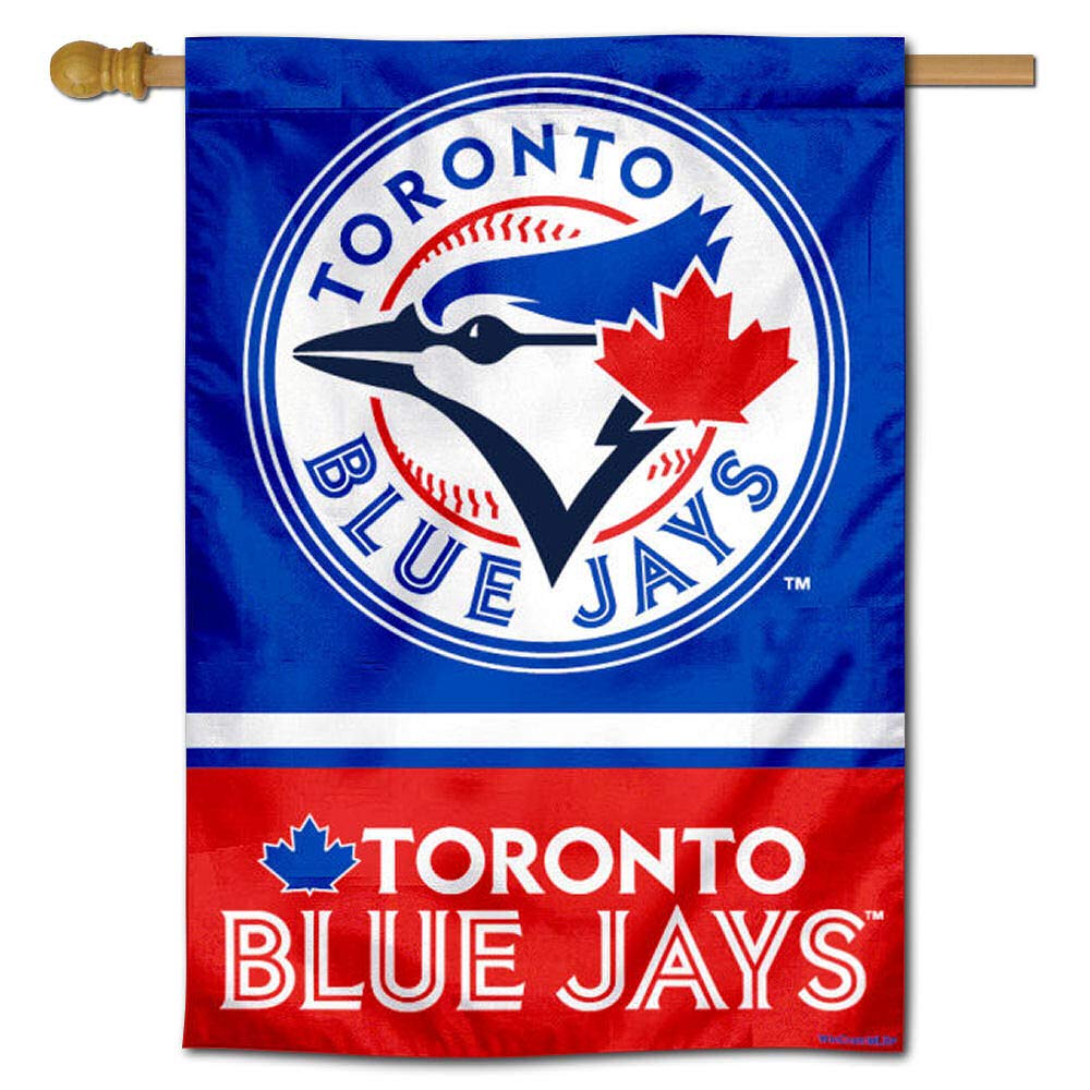 WinCraft Toronto Blue Jays Double Sided House Flag - Sports Collectibles, Sports Memorabilia, Sports Fan Shop, Sports Gifts