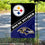 WinCraft House Divided Steelers and Ravens Double Sided Garden Flag - Sports Collectibles, Sports Memorabilia, Sports Fan Shop, Sports Gifts