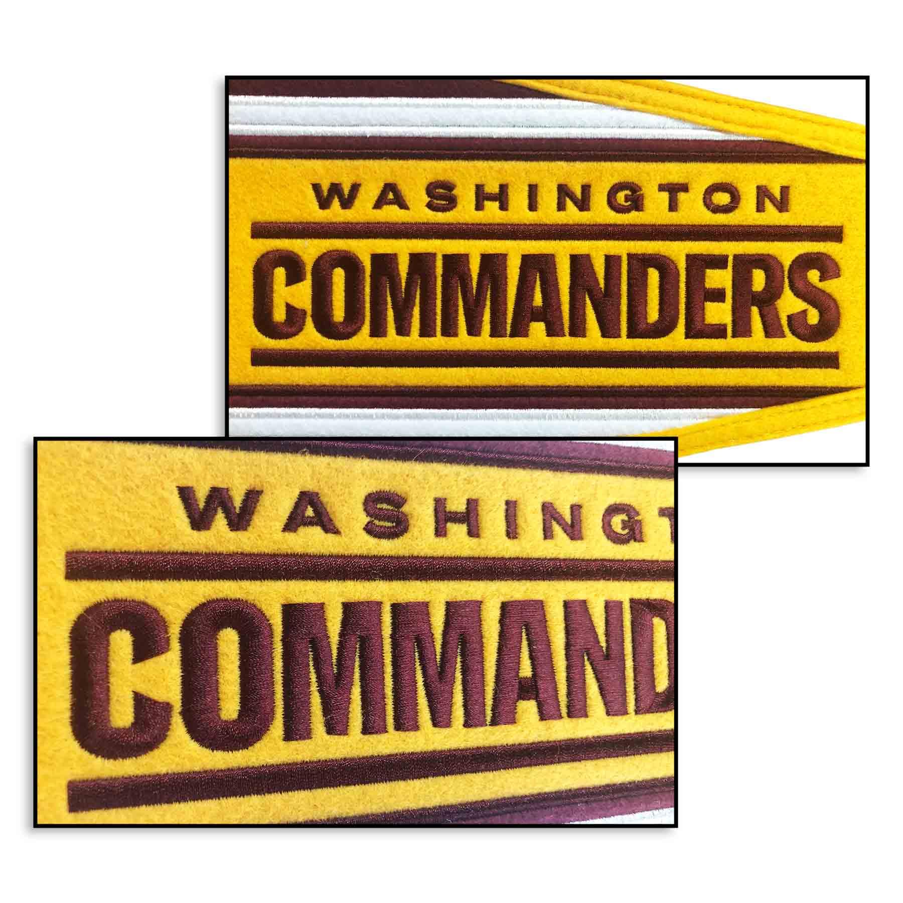 WinCraft Washington Commanders Embroidered and Sewn Pennant - Sports Collectibles, Sports Memorabilia, Sports Fan Shop, Sports Gifts