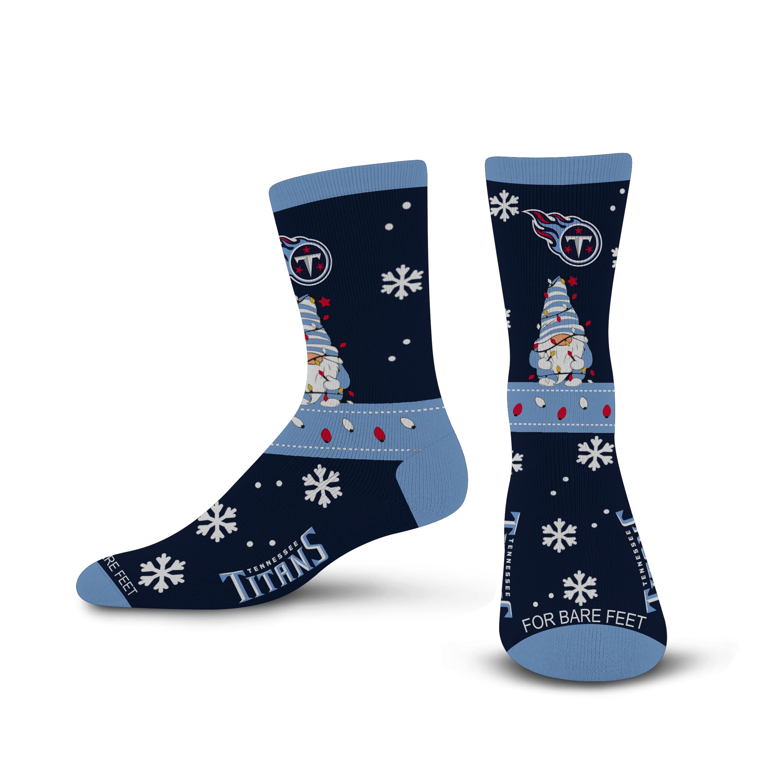 For Bare Feet NFL TENNESSEE TITANS Holiday Sweater Gnome Team Colors Large - Sports Gifts, Sports Memorabilia, Sports Collectibles, Fan Shop