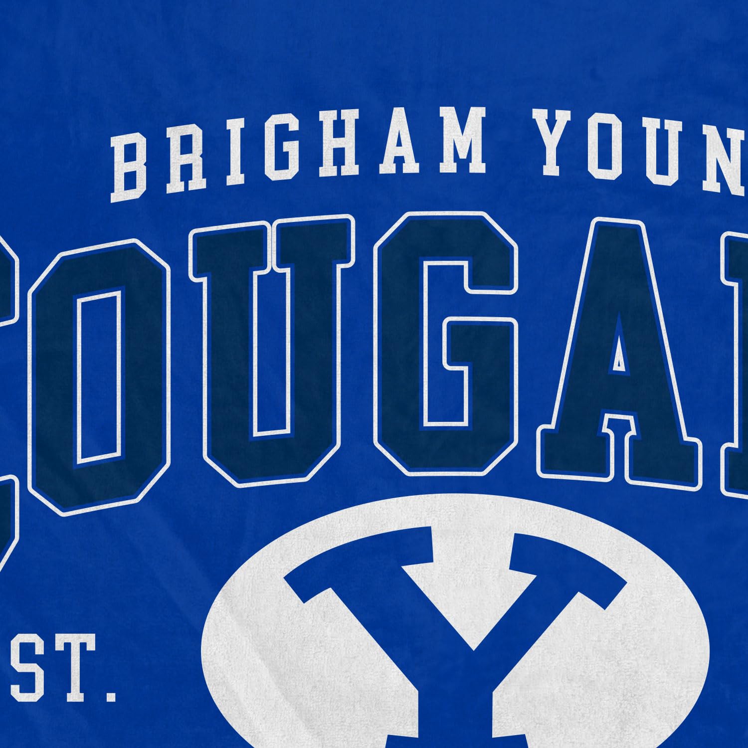 NCAA BYU Cougars Vintage Arch Block Ultra Soft Blanket - Sports Gifts, Sports Memorabilia, Sports Collectibles, Fan Shop