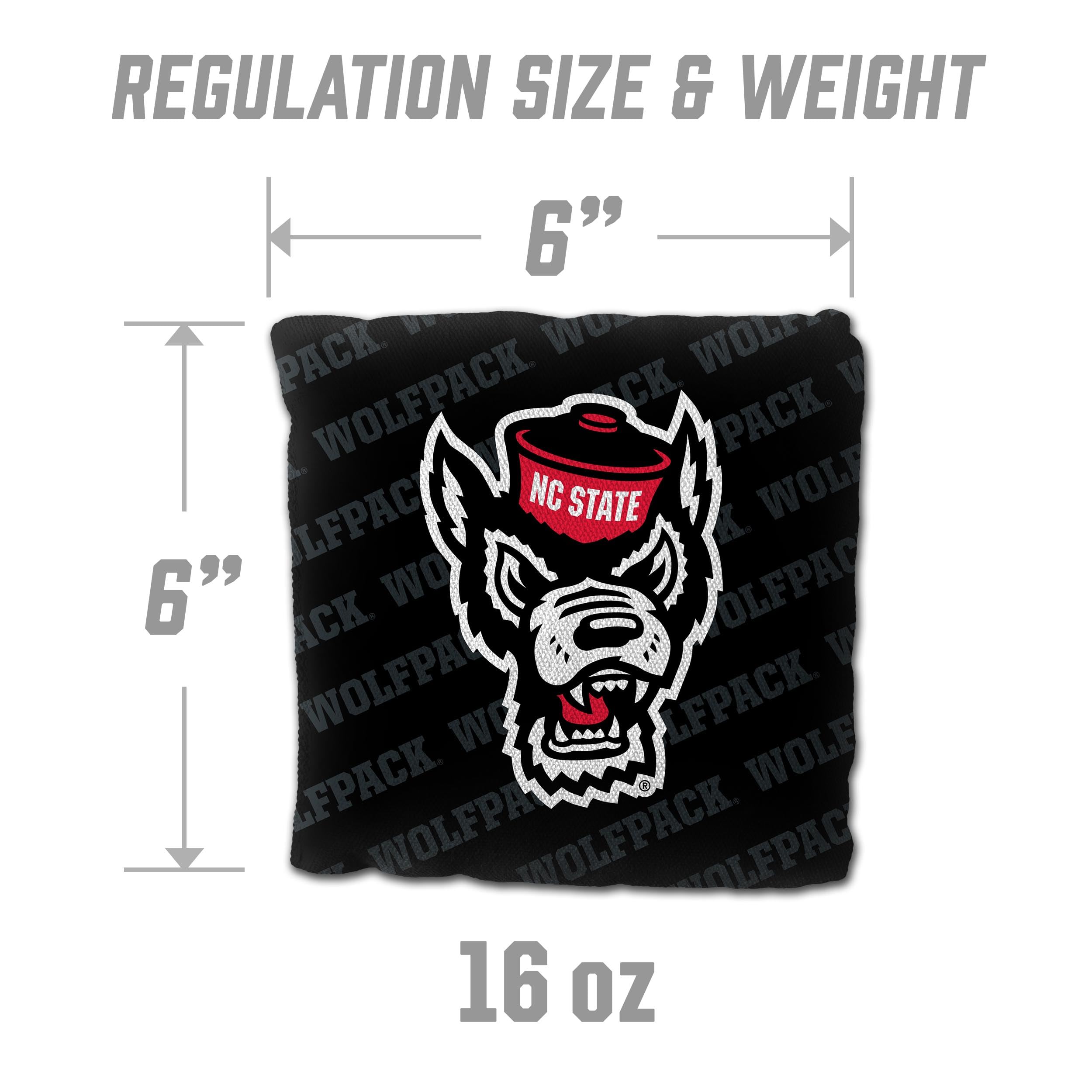 YouTheFan NCAA NC State Wolfpack Cornhole Bags - 4PK - Black - Sports Collectibles, Sports Memorabilia, Sports Fan Shop, Sports Gifts