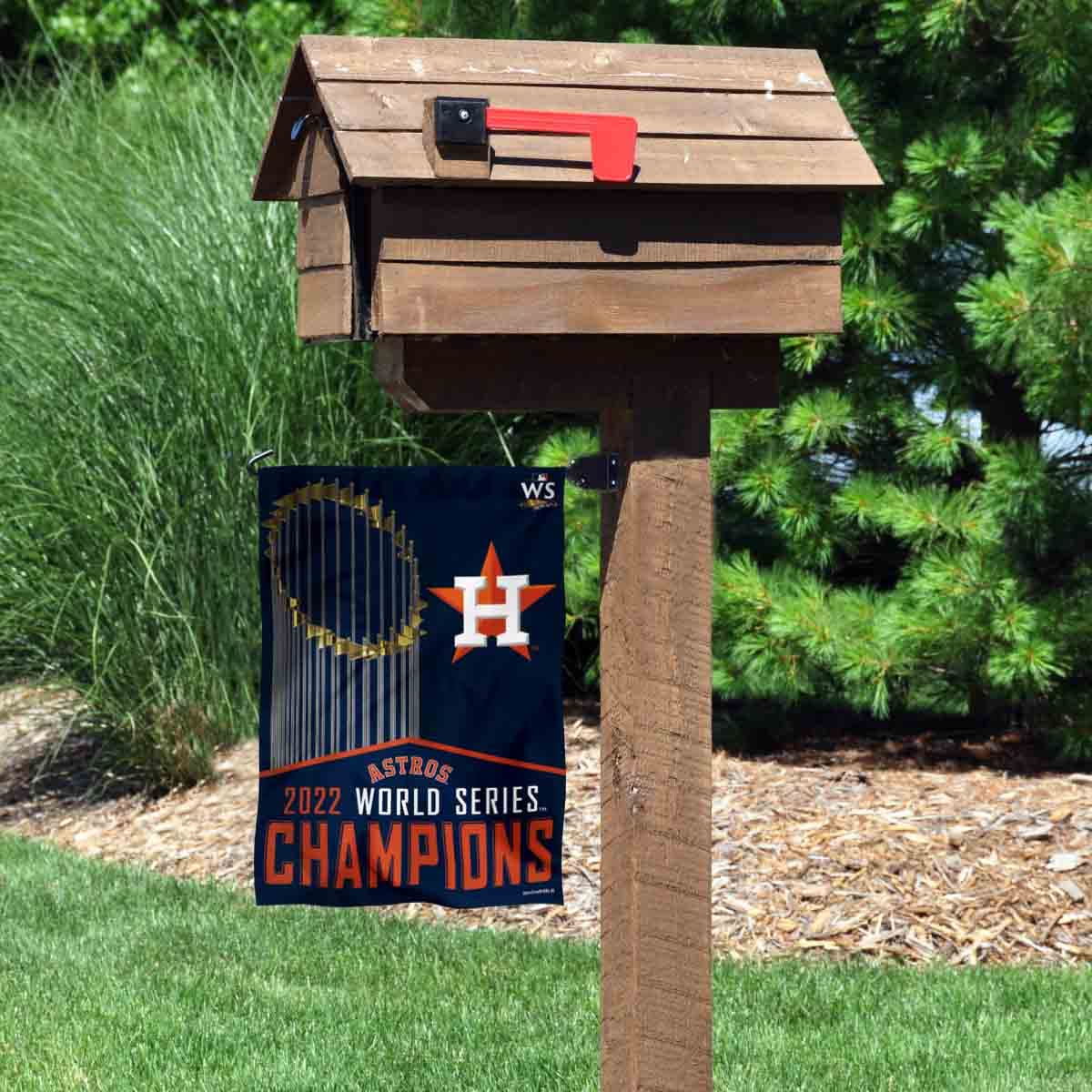 WinCraft Houston Astros 2022 World Champions Double Sided Garden Flag - Sports Collectibles, Sports Memorabilia, Sports Fan Shop, Sports Gifts