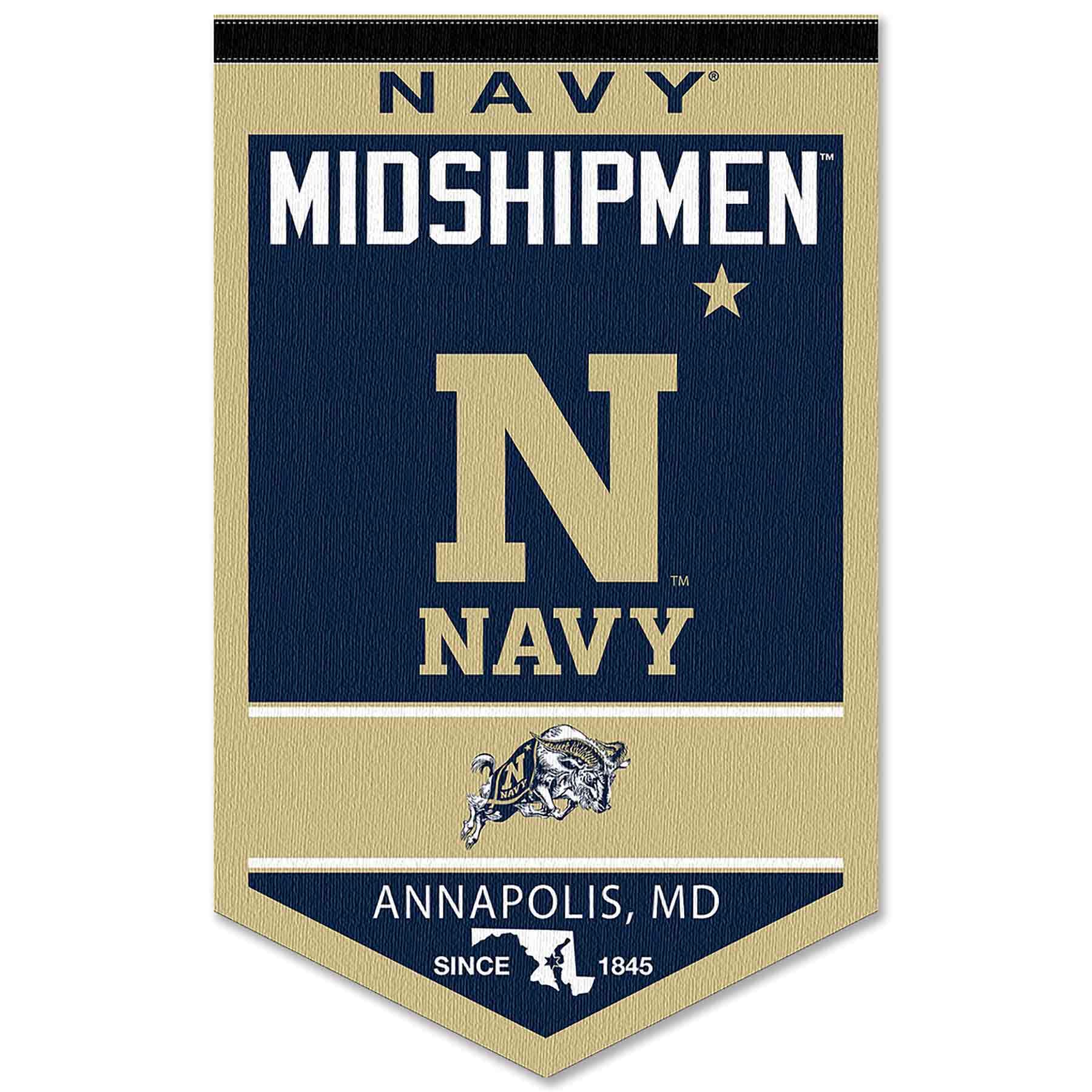 College Flags & Banners Co. US Navy Midshipmen Heritage History Banner Pennant - Sports Collectibles, Sports Memorabilia, Sports Fan Shop, Sports Gifts