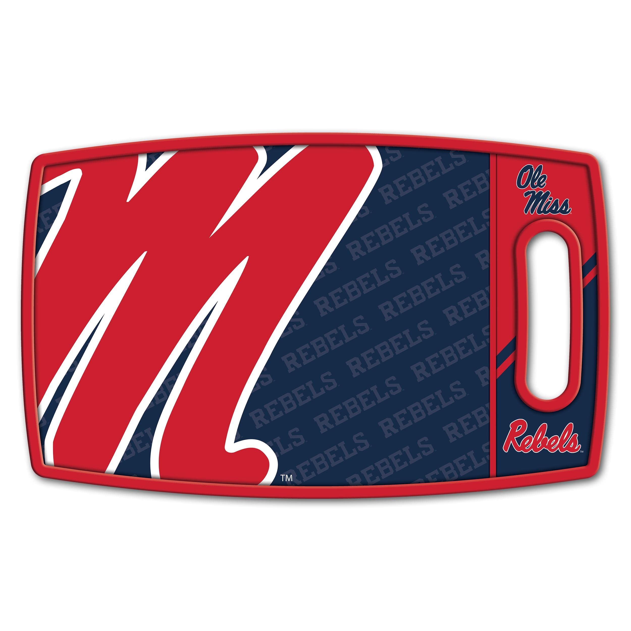 YouTheFan NCAA Mississippi Rebels Logo Series Cutting Board - Sports Collectibles, Sports Memorabilia, Sports Fan Shop, Sports Gifts