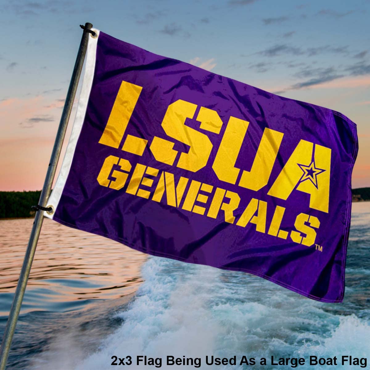 College Flags & Banners Co. Louisiana Alexandria Generals 2x3 Foot Flag - Sports Collectibles, Sports Memorabilia, Sports Fan Shop, Sports Gifts