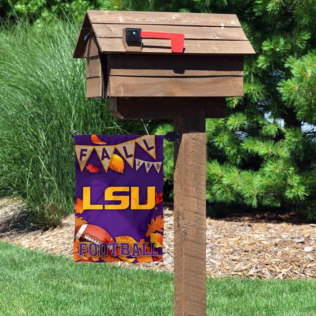 College Flags & Banners Co. Louisiana State LSU Tigers Fall Leaves Football Season Garden Yard Flag - Sports Collectibles, Sports Memorabilia, Sports Fan Shop, Sports Gifts