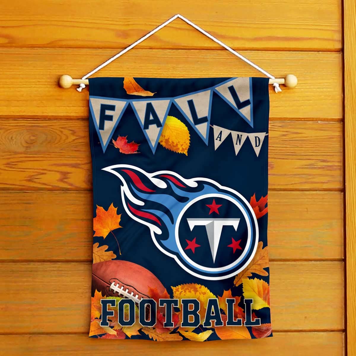 WinCraft Tennessee Titans Fall Leaves Decorative Football Garden Flag Double Sided Banner - Sports Collectibles, Sports Memorabilia, Sports Fan Shop, Sports Gifts