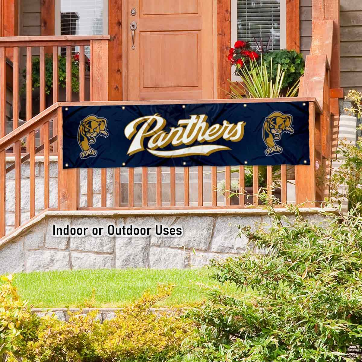 College Flags & Banners Co. Florida International Panthers Large 2x8 Foot Banner - Sports Collectibles, Sports Memorabilia, Sports Fan Shop, Sports Gifts