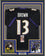 Framed Autographed/Signed John Brown 35x39 Baltimore Black Football Jersey JSA COA