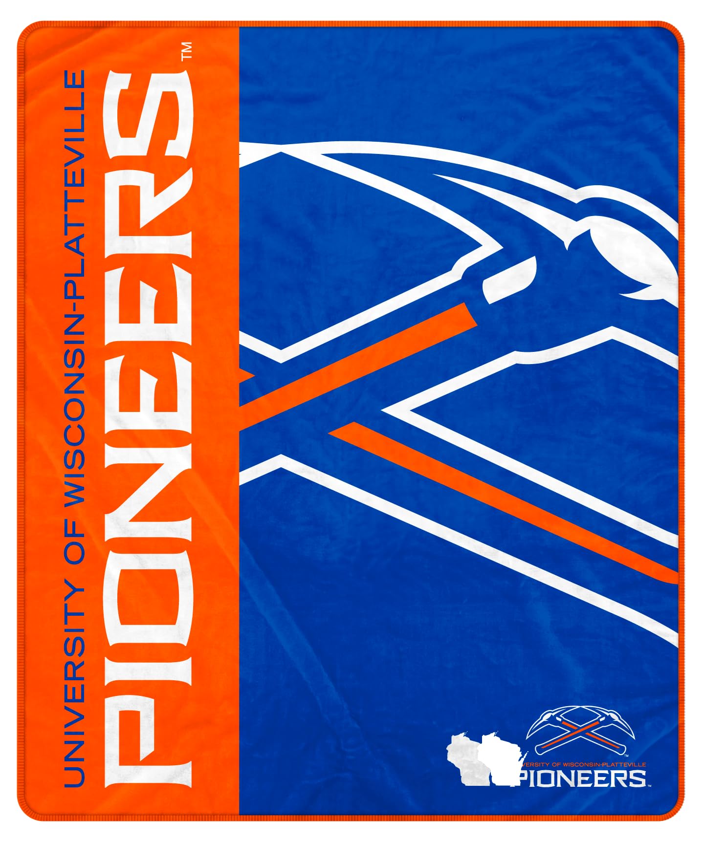 Proformance Home NCAA Wisconsin Plateville Pioneers Endzone Ultra Soft Tailgate Throw - Sports Gifts, Sports Memorabilia, Sports Collectibles, Fan Shop