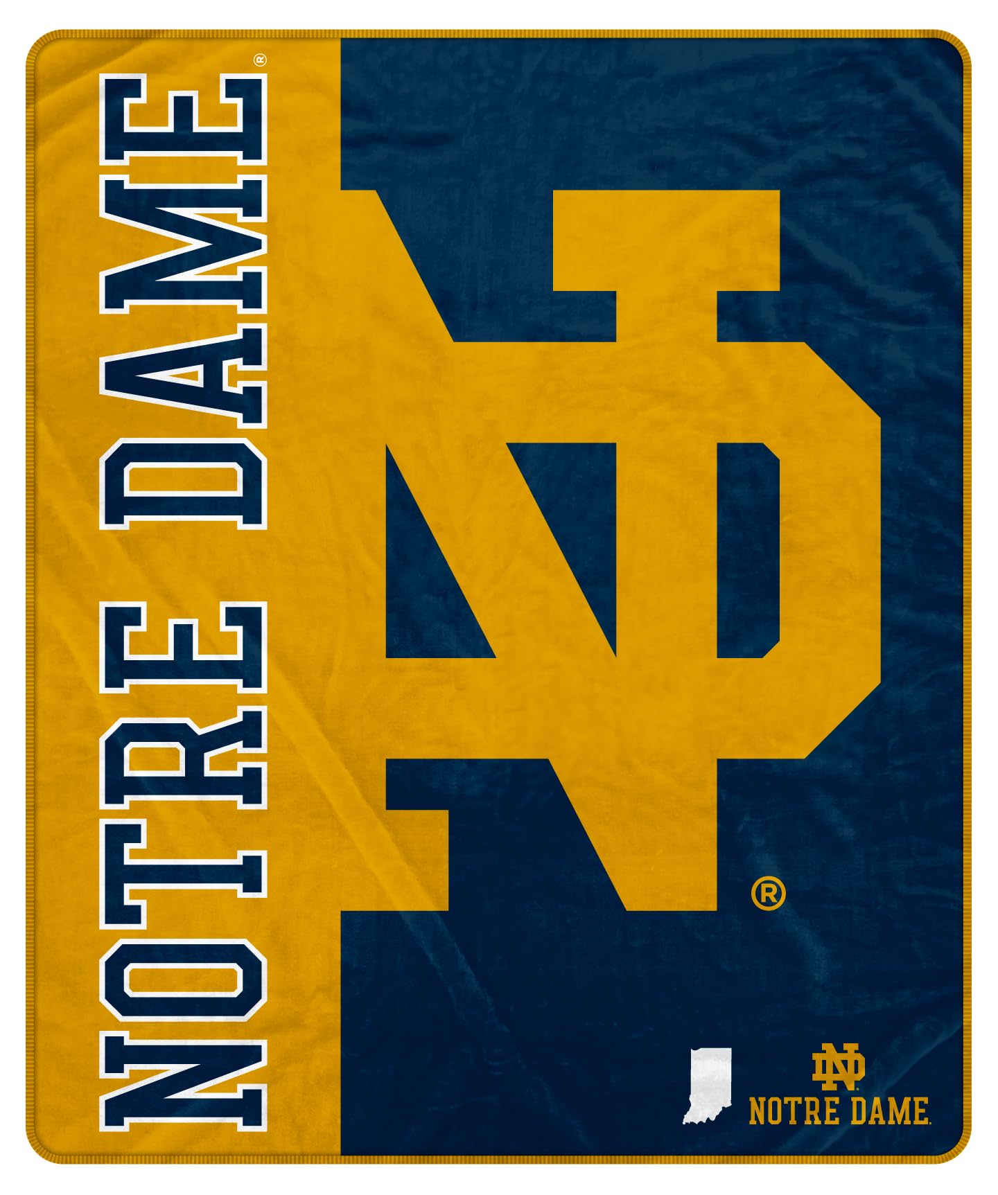 Proformance Home NCAA Notre Dame Fighting Irish Endzone Ultra Soft Tailgate Throw - Sports Gifts, Sports Memorabilia, Sports Collectibles, Fan Shop