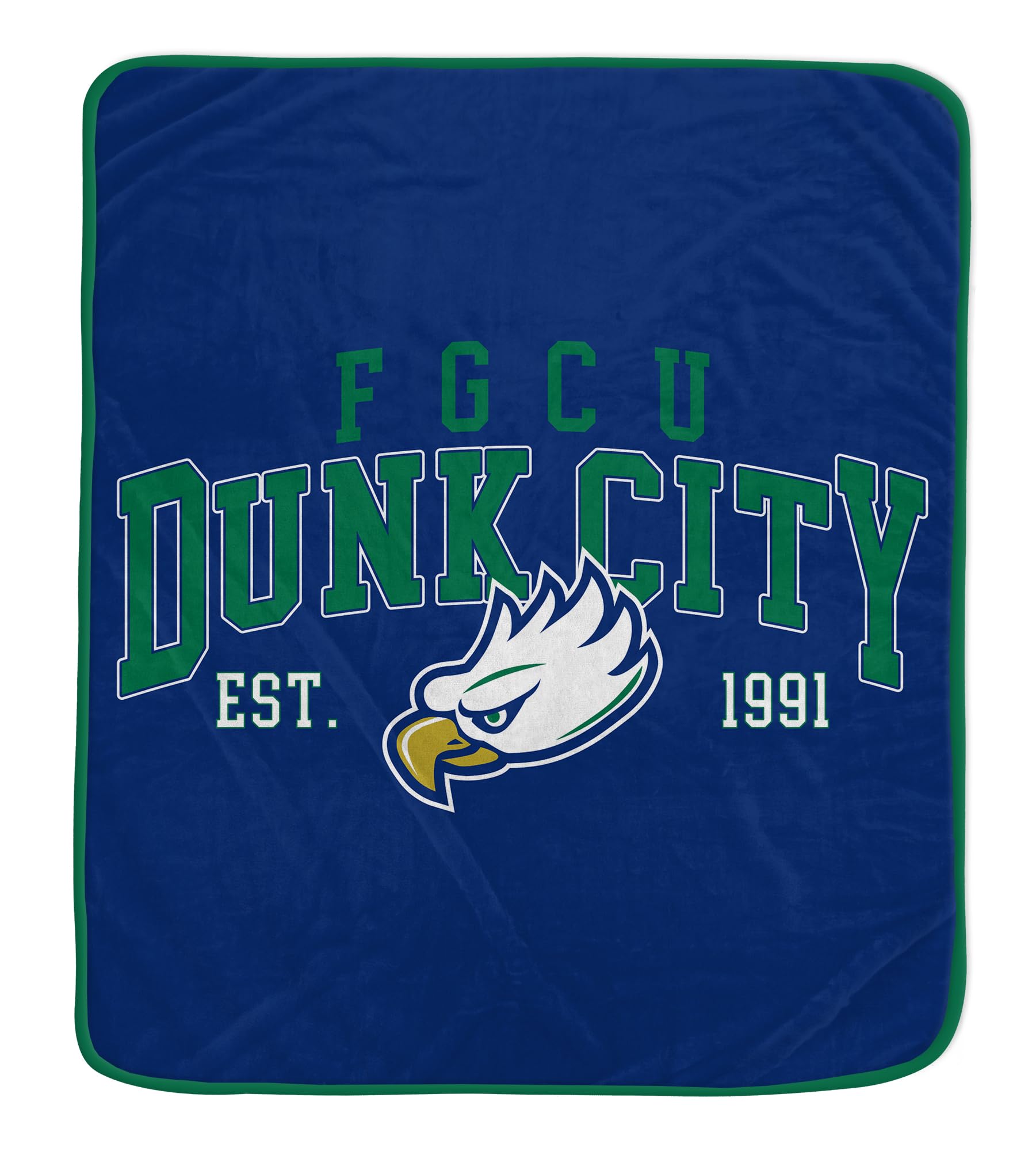 NCAA Florida Gulf Coast University Vintage Arch Block Ultra Soft Blanket - Sports Gifts, Sports Memorabilia, Sports Collectibles, Fan Shop