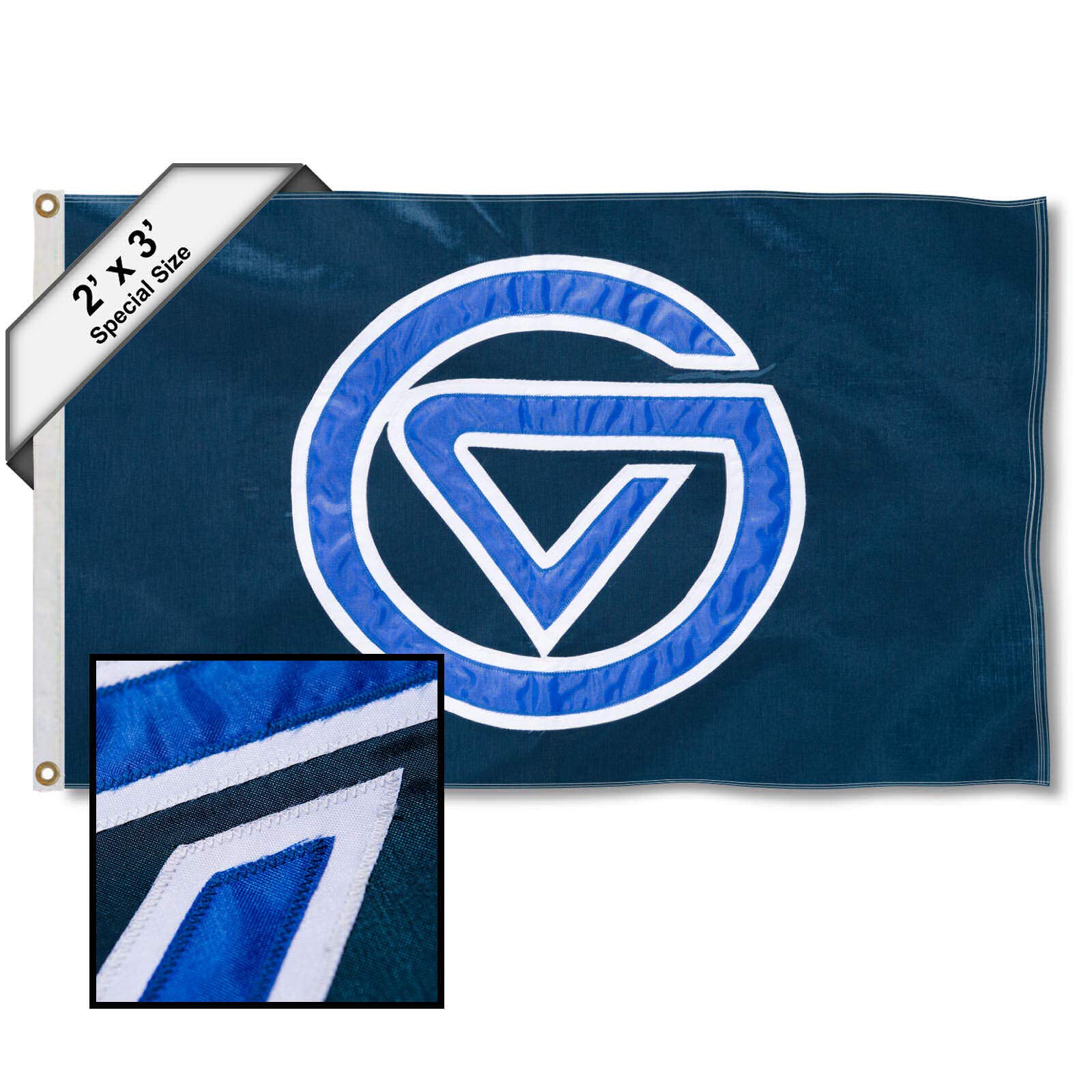 College Flags & Banners Co. Grand Valley State Lakers 2x3 Foot Embroidered Flag - Sports Collectibles, Sports Memorabilia, Sports Fan Shop, Sports Gifts