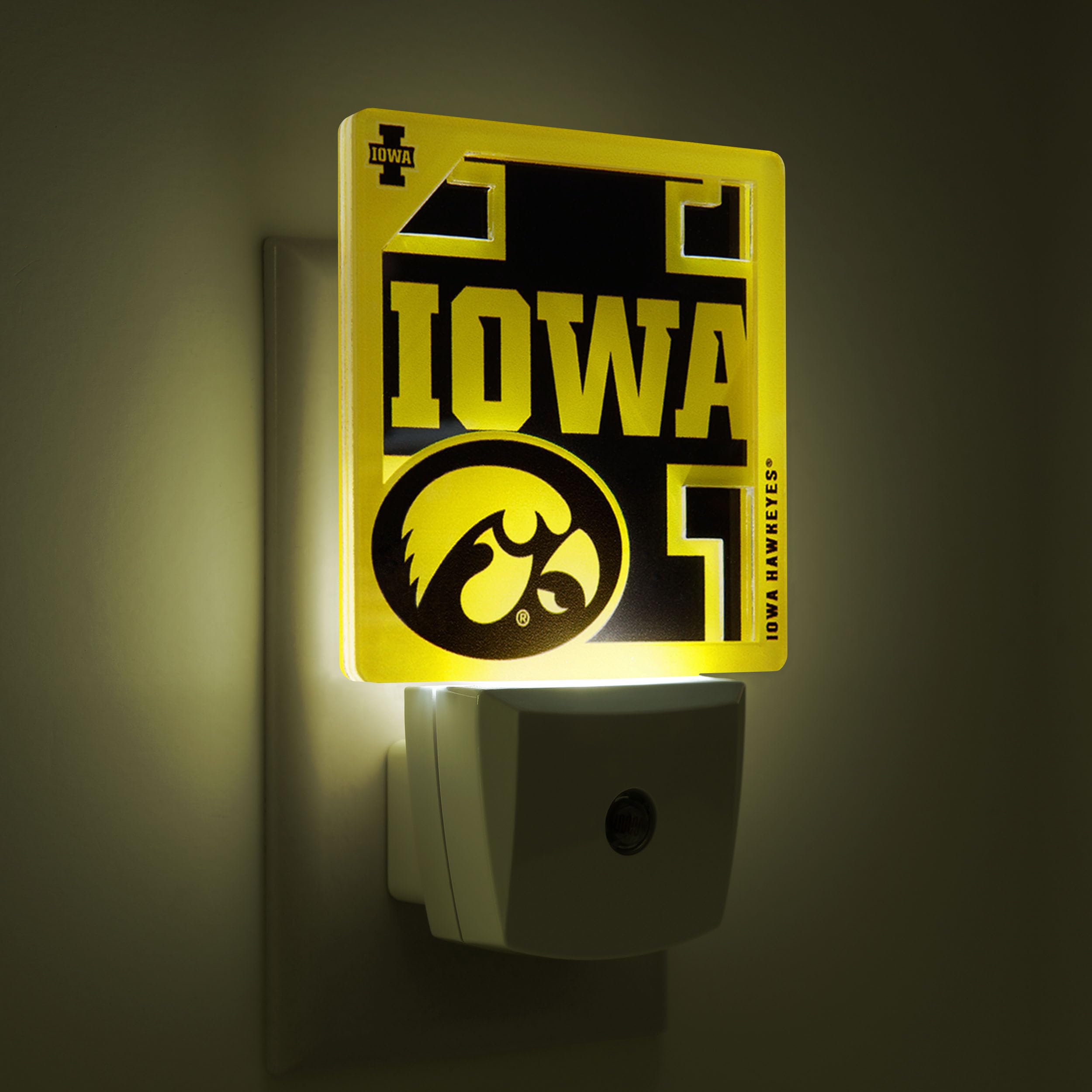 YouTheFan NCAA Iowa Hawkeyes Logo Series Nite Light - Sports Collectibles, Sports Memorabilia, Sports Fan Shop, Sports Gifts