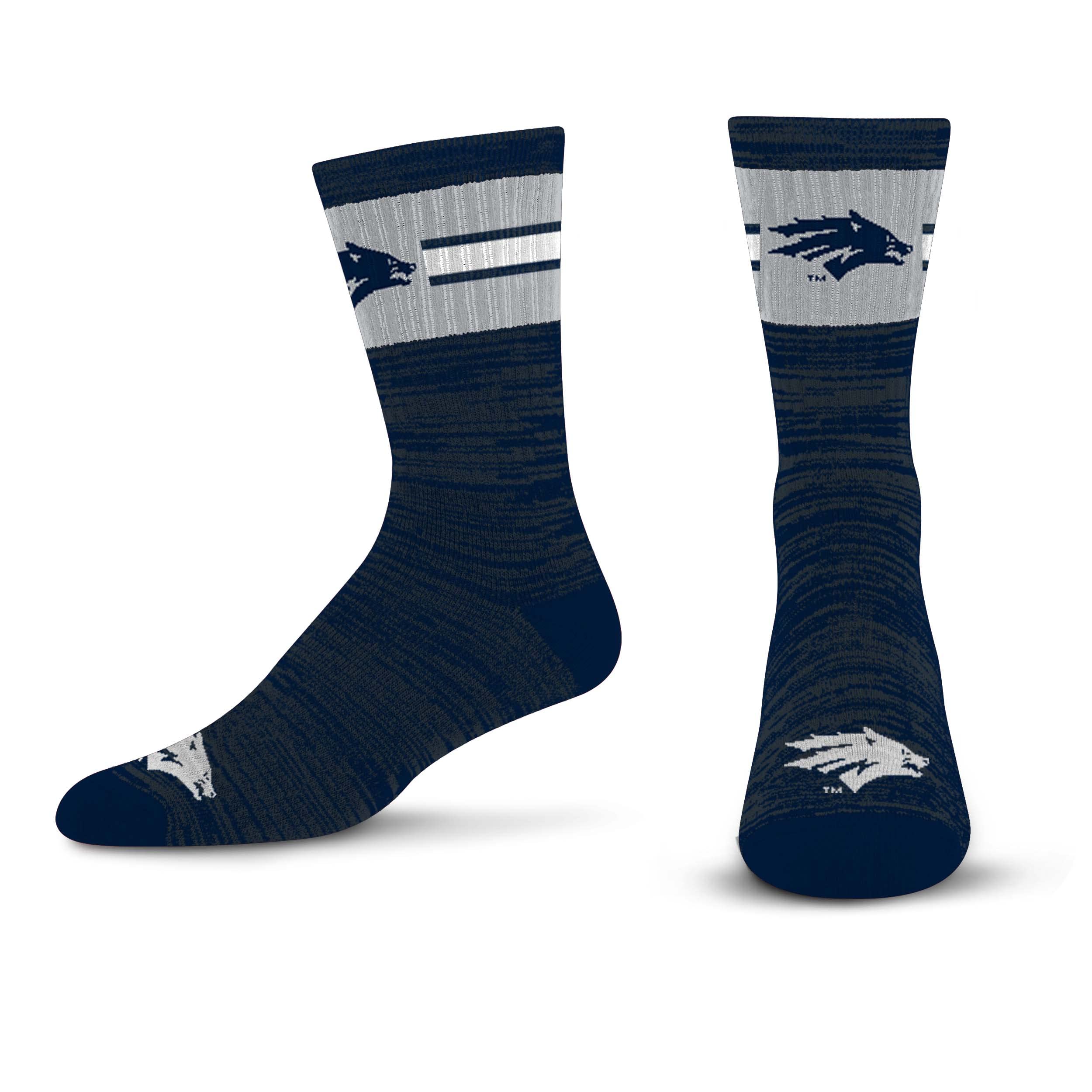For Bare Feet Men's NCAA RENO - Nevada Wolf Pack First String Crew Sock Team Color Large - Sports Gifts, Sports Memorabilia, Sports Collectibles, Fan Shop