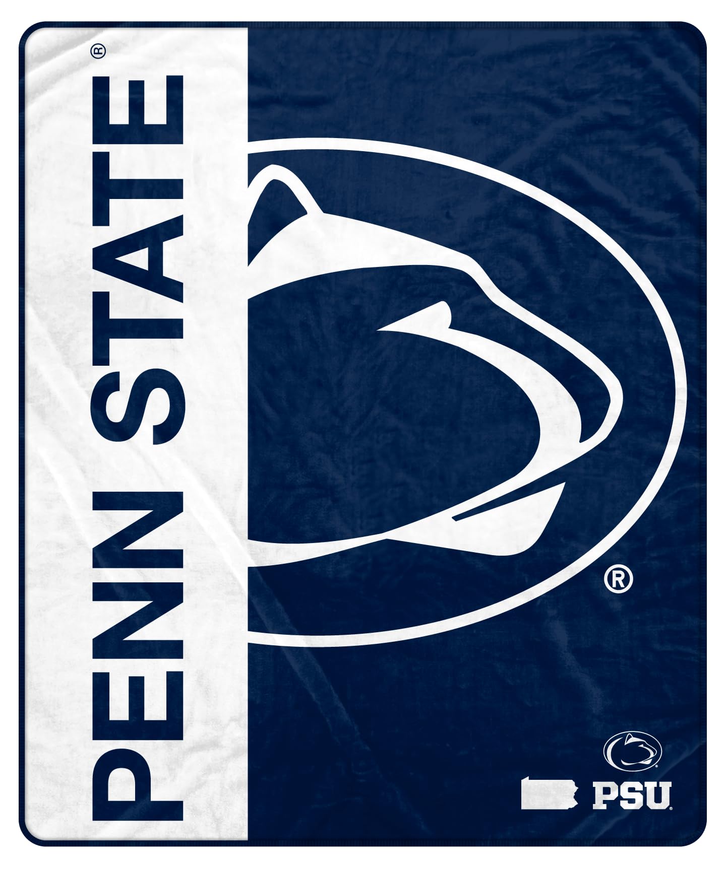 Proformance Home NCAA Penn State Nittany Lions Endzone Ultra Soft Tailgate Throw - Sports Gifts, Sports Memorabilia, Sports Collectibles, Fan Shop