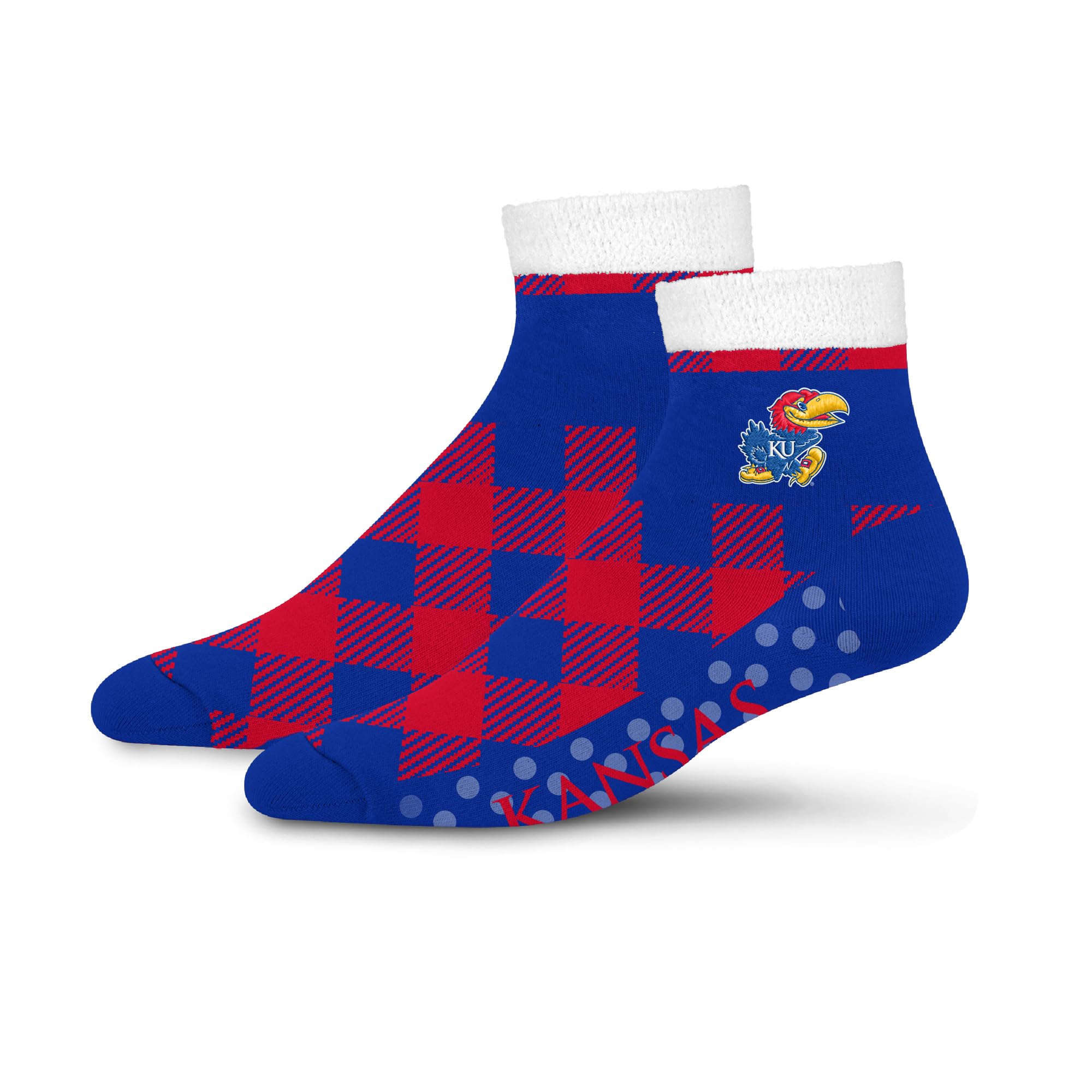 For Bare Feet NCAA KANSAS JAYHAWKS Cozy Buff Plush Cabin Sock Team Color OSFM - Sports Gifts, Sports Memorabilia, Sports Collectibles, Fan Shop