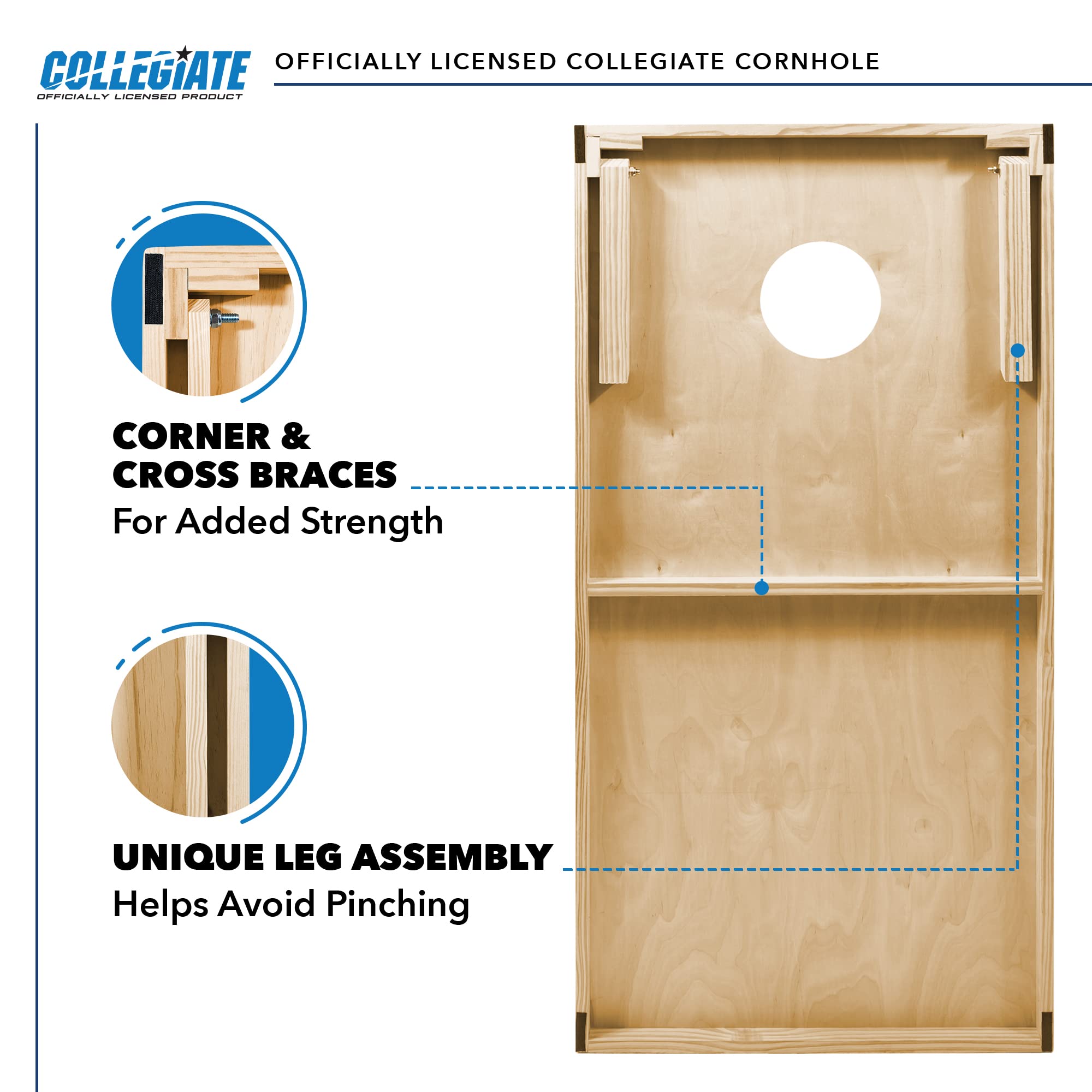 Wild Sports 2' x 3' Solid Wood Cornhole Set with Direct Print HD Team Graphics – Great Gift for Any NCAA Fan! Bean Bag Toss Family Outdoor Games – Penn State Nittany Lions - Sports Collectibles, Sports Memorabilia, Sports Fan Shop, Sports Gifts