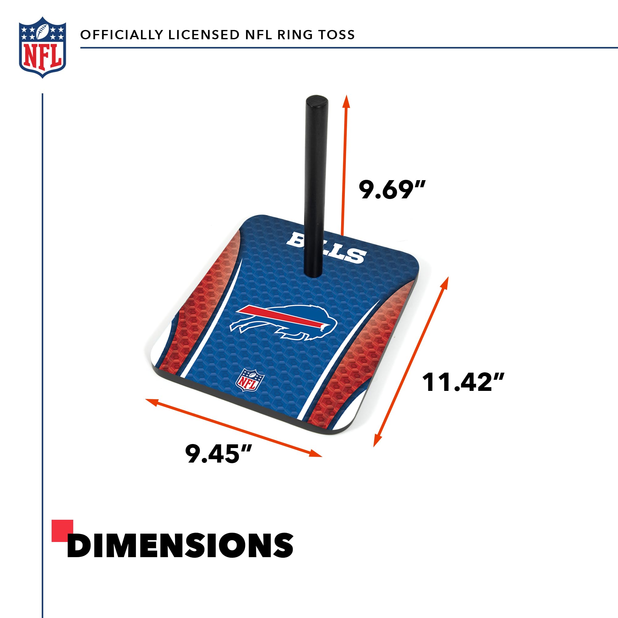 Wild Sports NFL Quoits Set with Direct Print HD Team Graphics – Tailgate Ring Toss Game – Great Gift for Any Football Fan! Ring Toss Family Outdoor Games for The Beach, BBQ, or Tailgate Party - Sports Collectibles, Sports Memorabilia, Sports Fan Shop, Sports Gifts