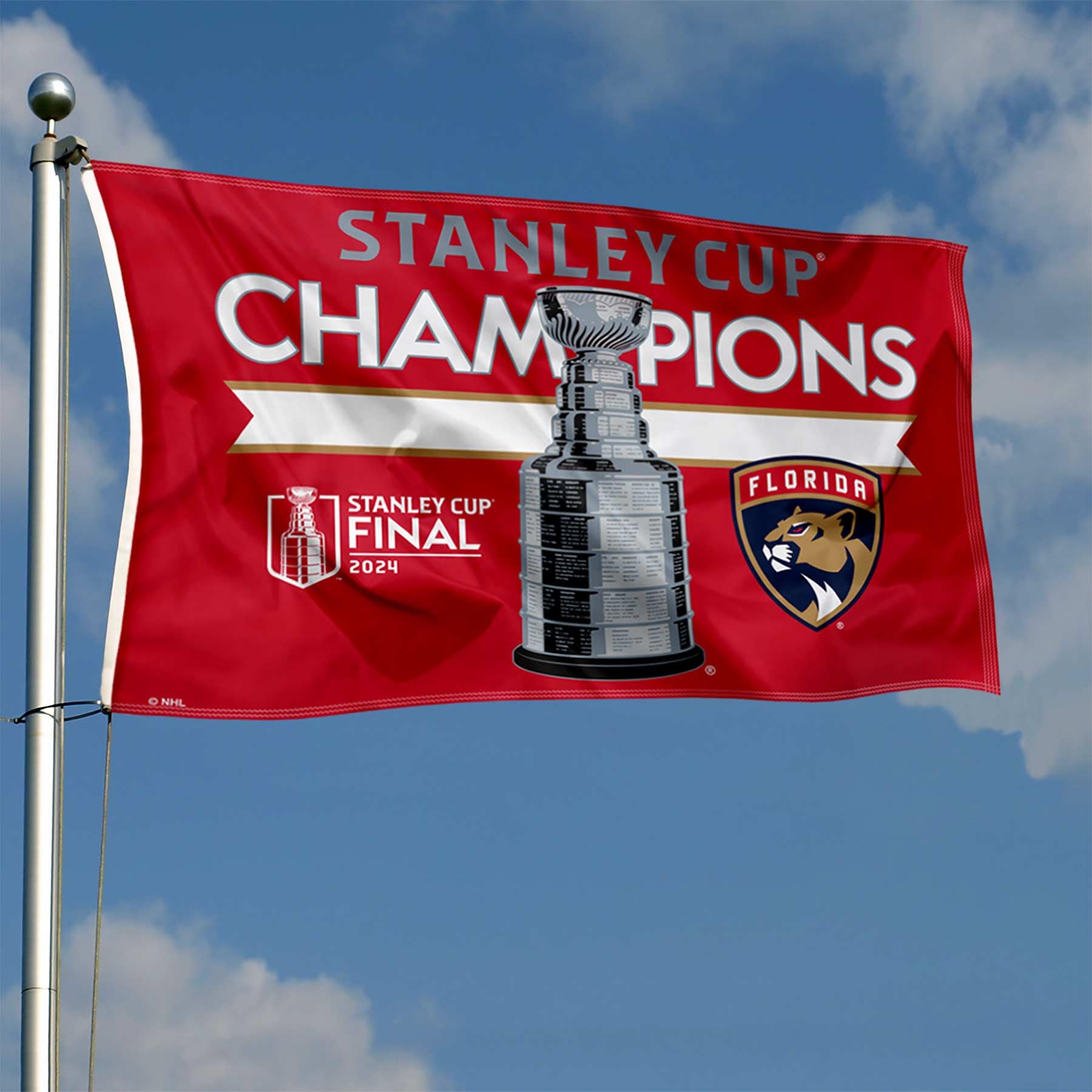 WinCraft Florida Panthers 2024 Stanley Cup Champions Banner Flag - Sports Collectibles, Sports Memorabilia, Sports Fan Shop, Sports Gifts