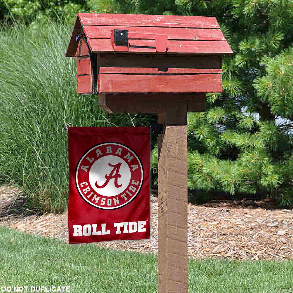 College Flags & Banners Co. Alabama Crimson Tide Circle Logo Garden Flag - Sports Collectibles, Sports Memorabilia, Sports Fan Shop, Sports Gifts