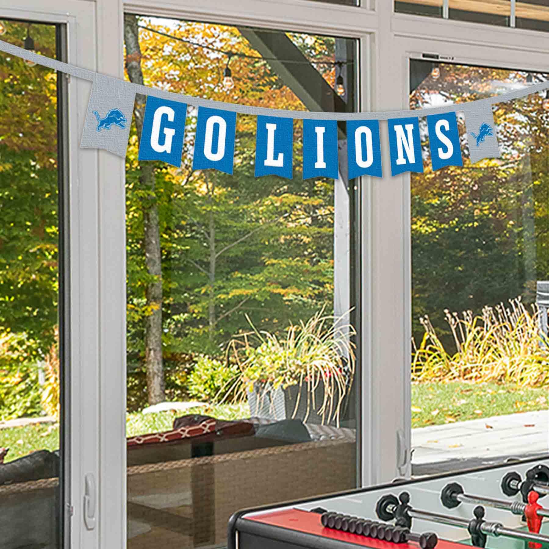 WinCraft Detroit Lions Banner String Pennant Flags - Sports Collectibles, Sports Memorabilia, Sports Fan Shop, Sports Gifts