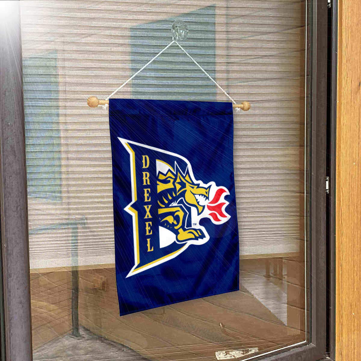 College Flags & Banners Co. Drexel Dragons Banner for Windows Doors and Walls - Sports Collectibles, Sports Memorabilia, Sports Fan Shop, Sports Gifts