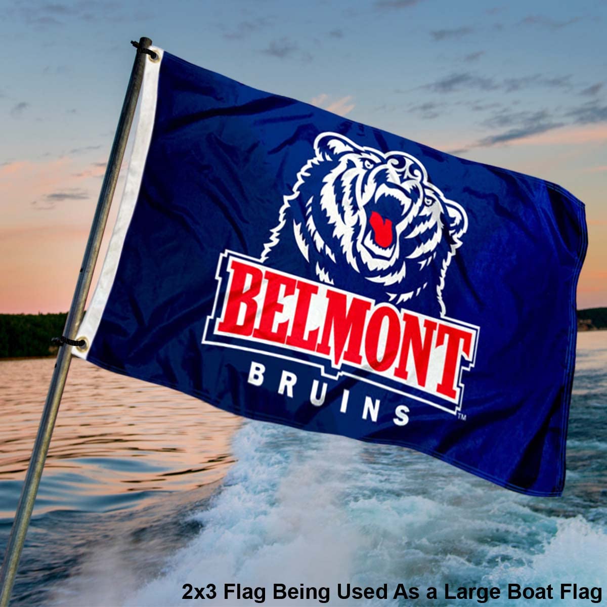 College Flags & Banners Co. Belmont Bruins 2x3 Foot Flag - Sports Collectibles, Sports Memorabilia, Sports Fan Shop, Sports Gifts