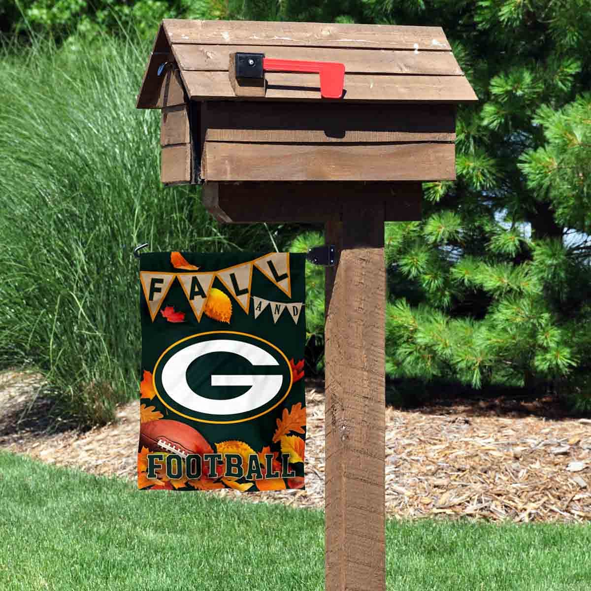 WinCraft Green Bay Packers Fall Leaves Decorative Football Garden Flag Double Sided Banner - Sports Collectibles, Sports Memorabilia, Sports Fan Shop, Sports Gifts
