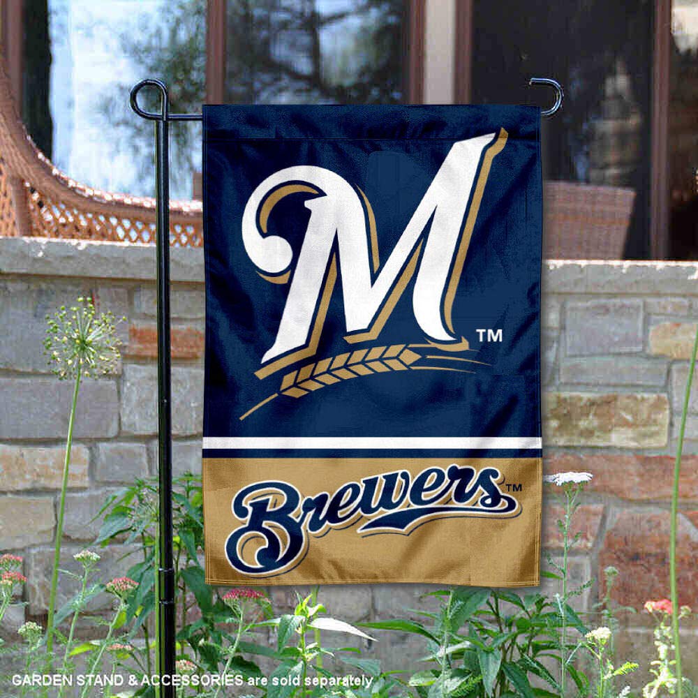 WinCraft Milwaukee Baseball Double Sided Garden Flag - Sports Collectibles, Sports Memorabilia, Sports Fan Shop, Sports Gifts