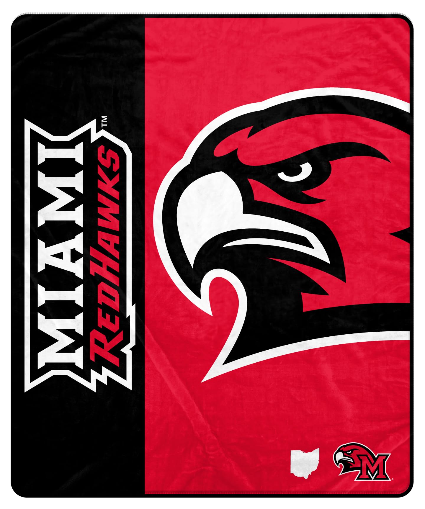 Proformance Home NCAA Miami Ohio Redhawks Endzone Ultra Soft Tailgate Throw - Sports Gifts, Sports Memorabilia, Sports Collectibles, Fan Shop