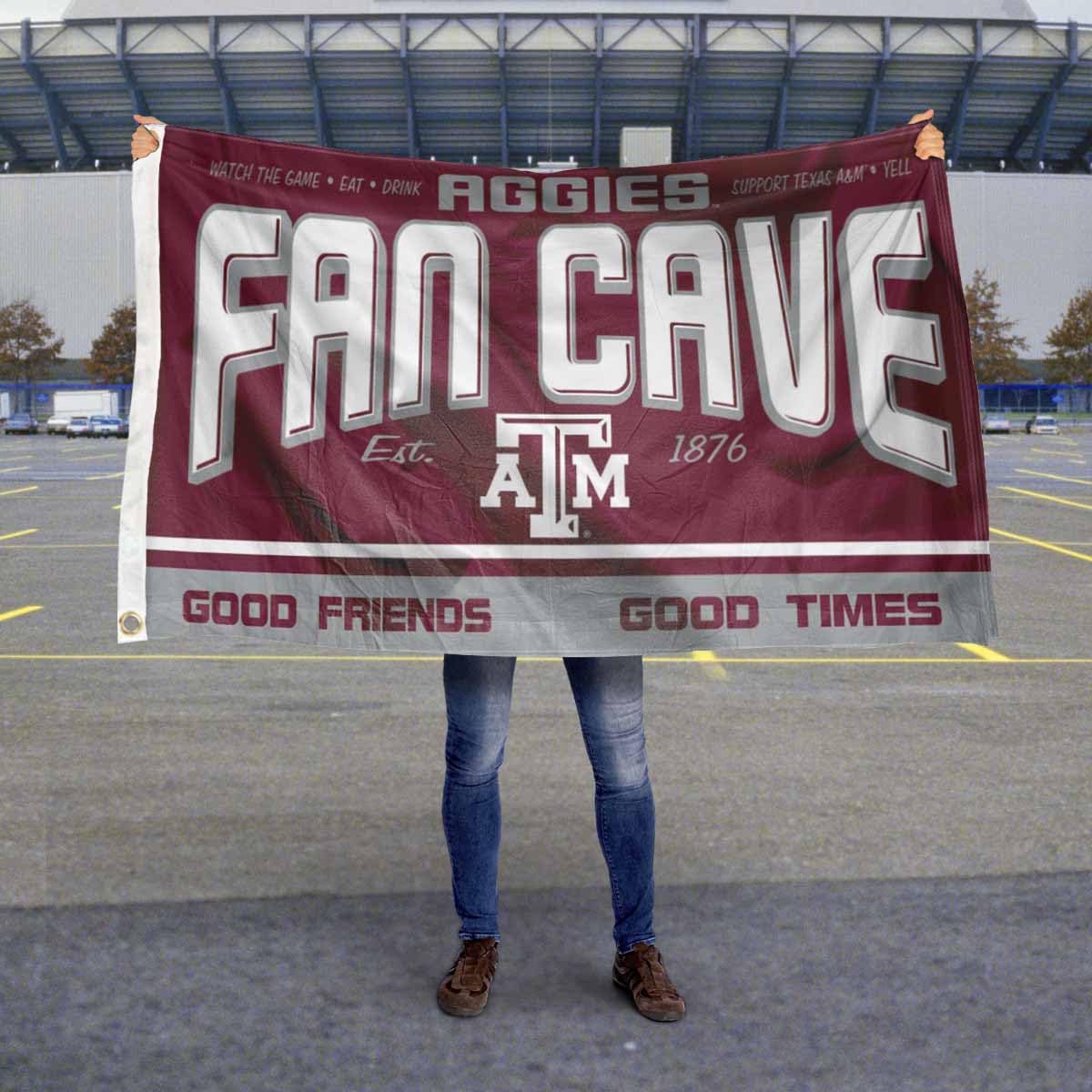 Texas A&M Aggies Fan Man Cave Banner Flag - Sports Collectibles, Sports Memorabilia, Sports Fan Shop, Sports Gifts