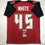 Autographed/Signed Devin White Tampa Bay Red Football Jersey JSA COA