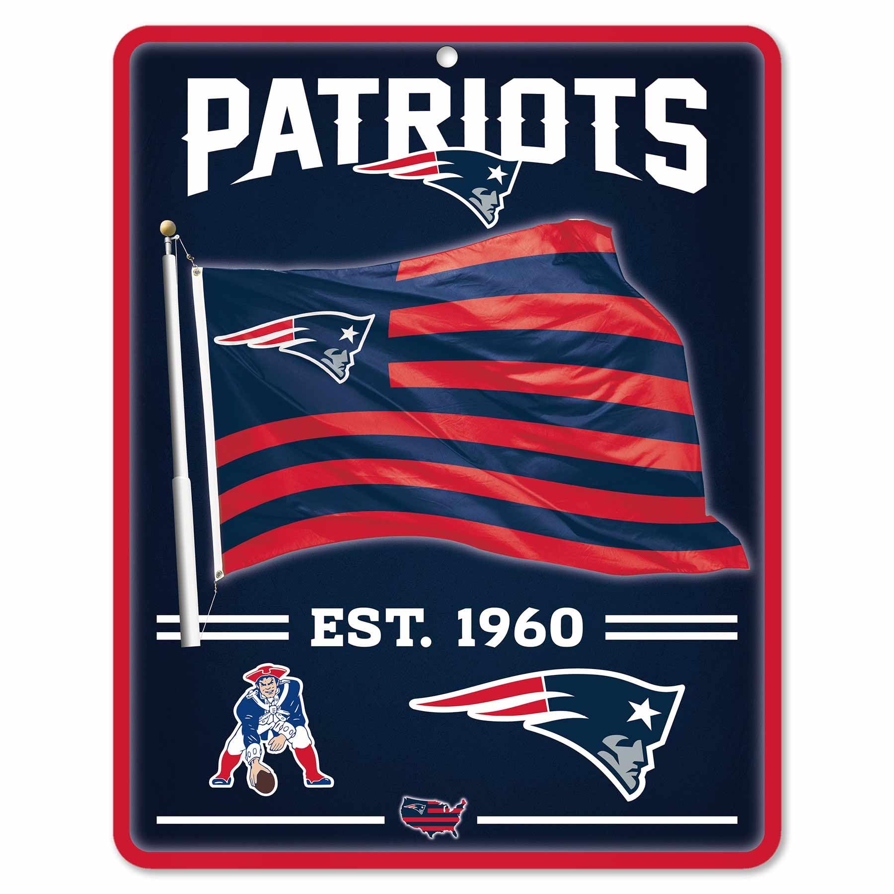 WinCraft New England Patriots Americana Banner Flag Sign - Sports Collectibles, Sports Memorabilia, Sports Fan Shop, Sports Gifts