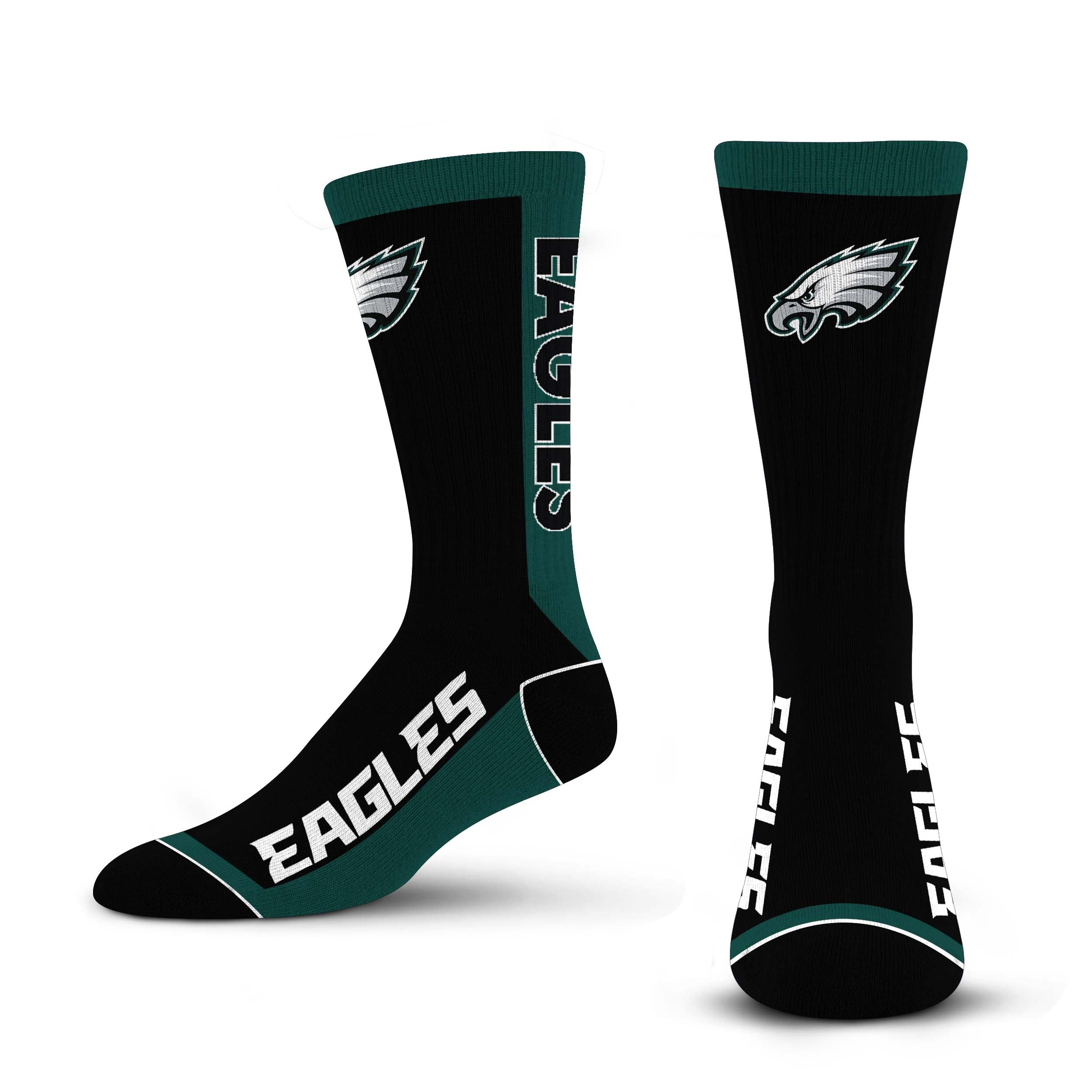 For Bare Feet NFL PHILADELPHIA EAGLES MVP Crew Sock Team Color Large - Sports Gifts, Sports Memorabilia, Sports Collectibles, Fan Shop