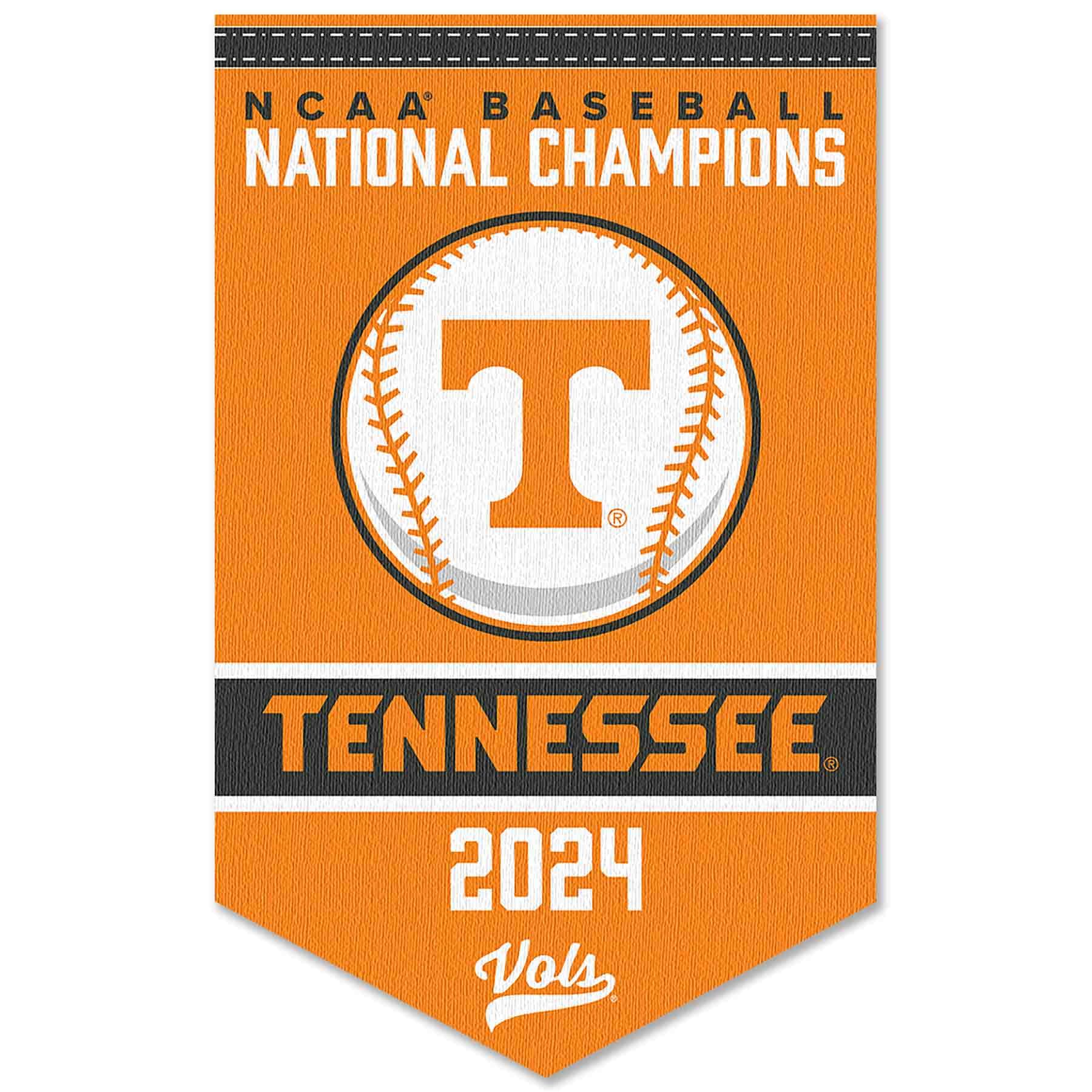 Tennessee Volunteers College Baseball CWS National Champions 2024 Banner - Sports Collectibles, Sports Memorabilia, Sports Fan Shop, Sports Gifts