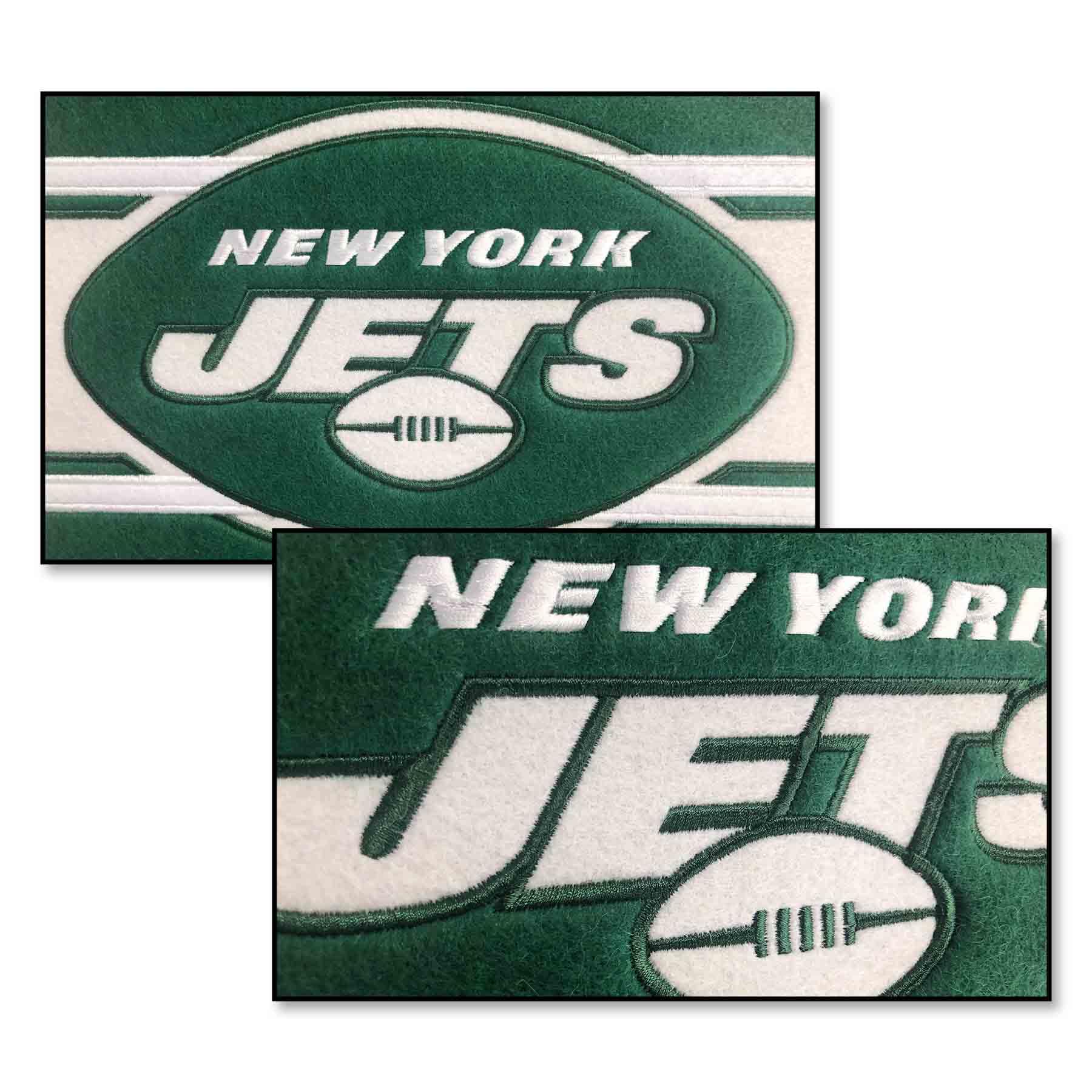 WinCraft New York Jets Embroidered and Sewn Pennant - Sports Collectibles, Sports Memorabilia, Sports Fan Shop, Sports Gifts
