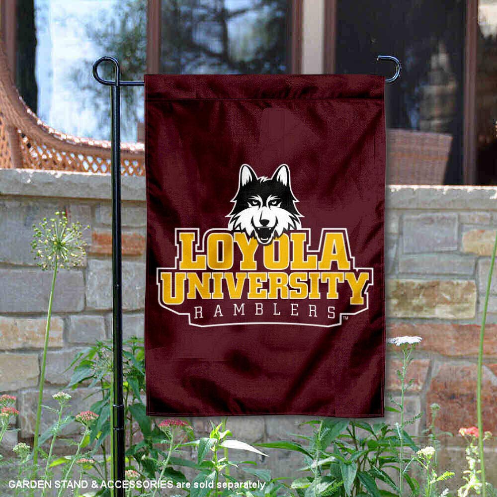 Loyola Chicago Garden Flag and Yard Banner - Sports Collectibles, Sports Memorabilia, Sports Fan Shop, Sports Gifts