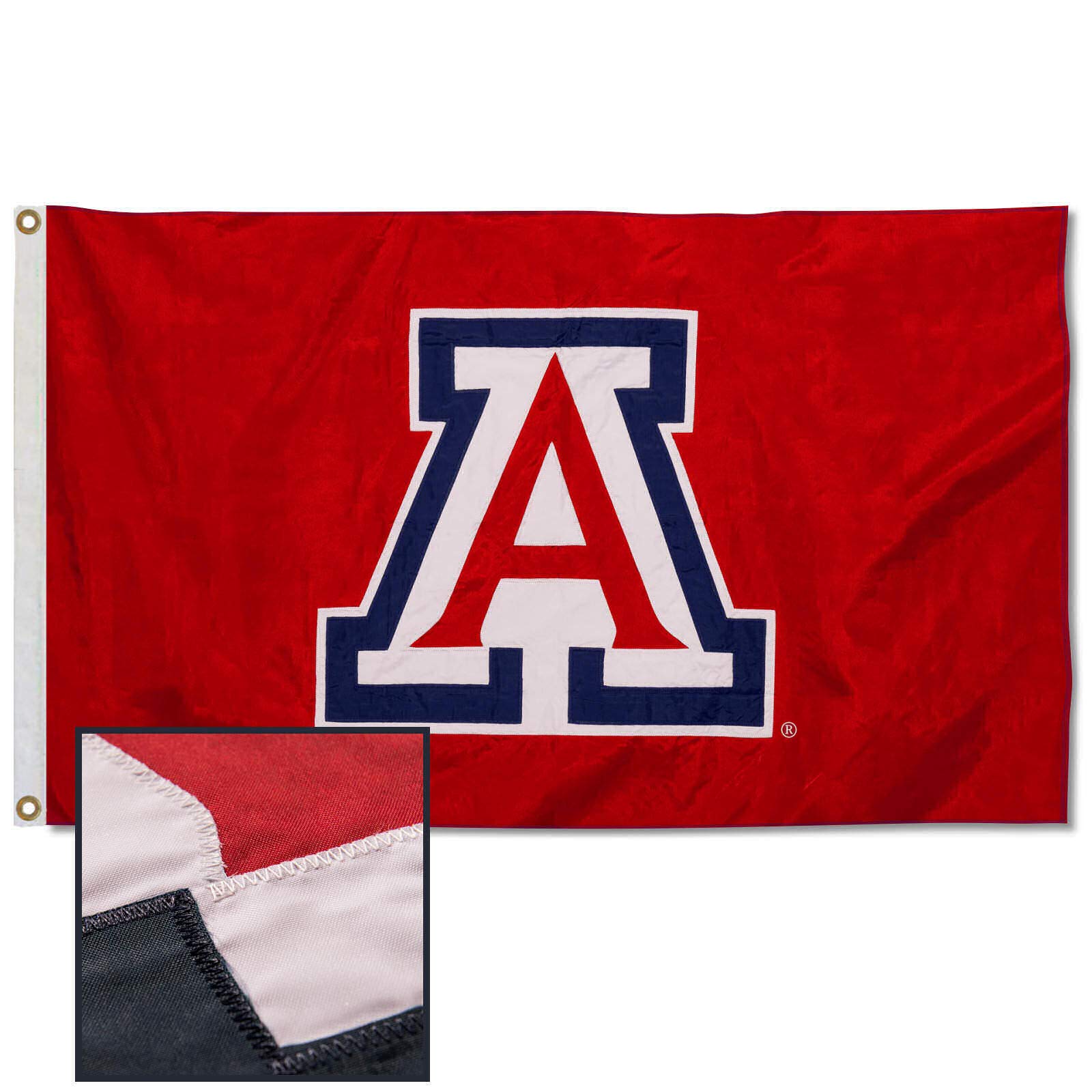 College Flags & Banners Co. Arizona Wildcats Embroidered and Stitched Nylon Flag - Sports Collectibles, Sports Memorabilia, Sports Fan Shop, Sports Gifts