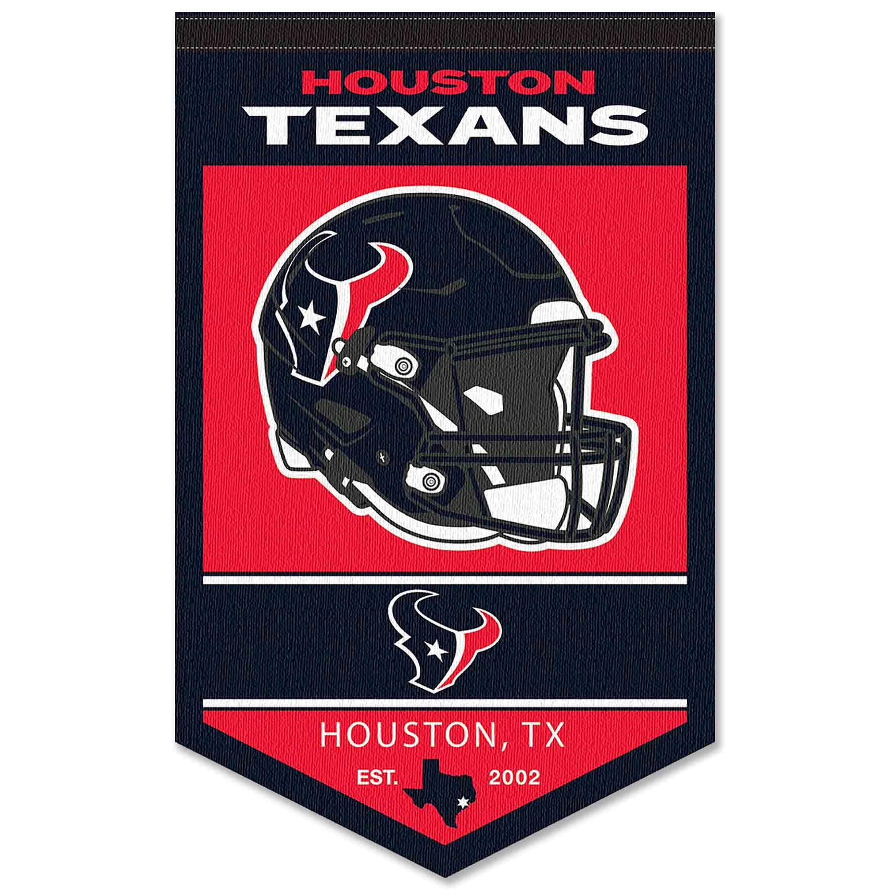 WinCraft Houston Texans Heritage History Banner Pennant - Sports Collectibles, Sports Memorabilia, Sports Fan Shop, Sports Gifts