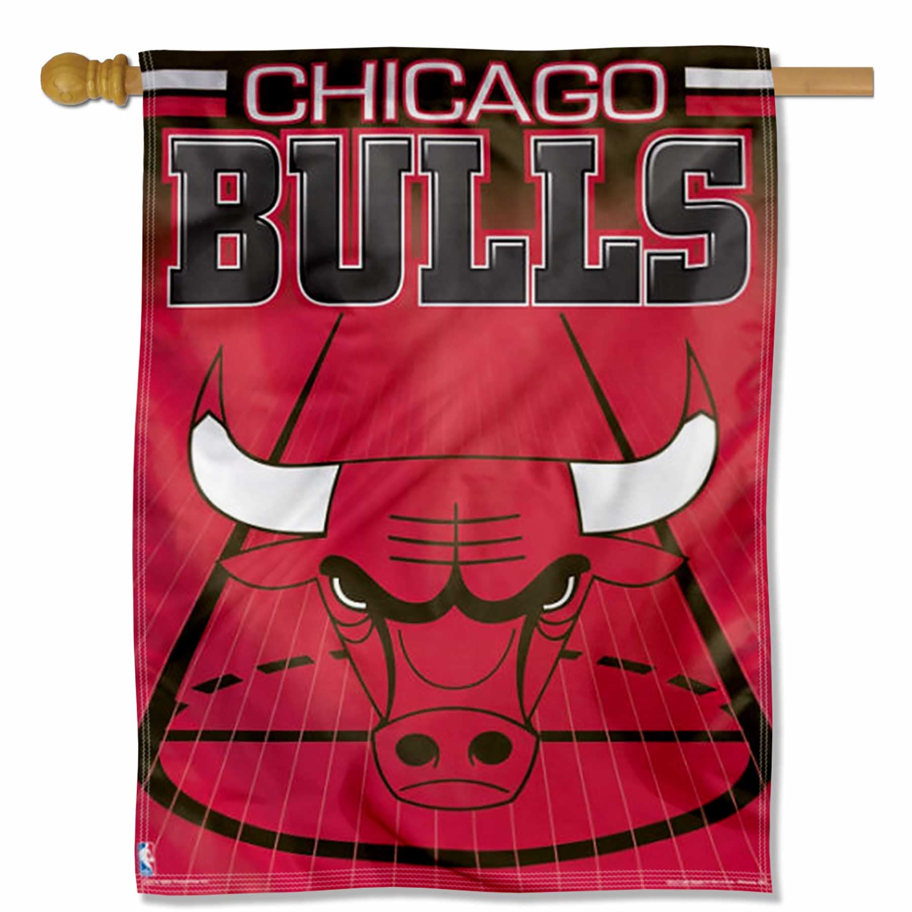 WinCraft Chicago Bulls Court Logo House Banner Flag - Sports Collectibles, Sports Memorabilia, Sports Fan Shop, Sports Gifts