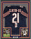 Framed Autographed/Signed Haha Ha Ha Clinton-Dix 35x39 Chicago Blue Football Jersey JSA COA