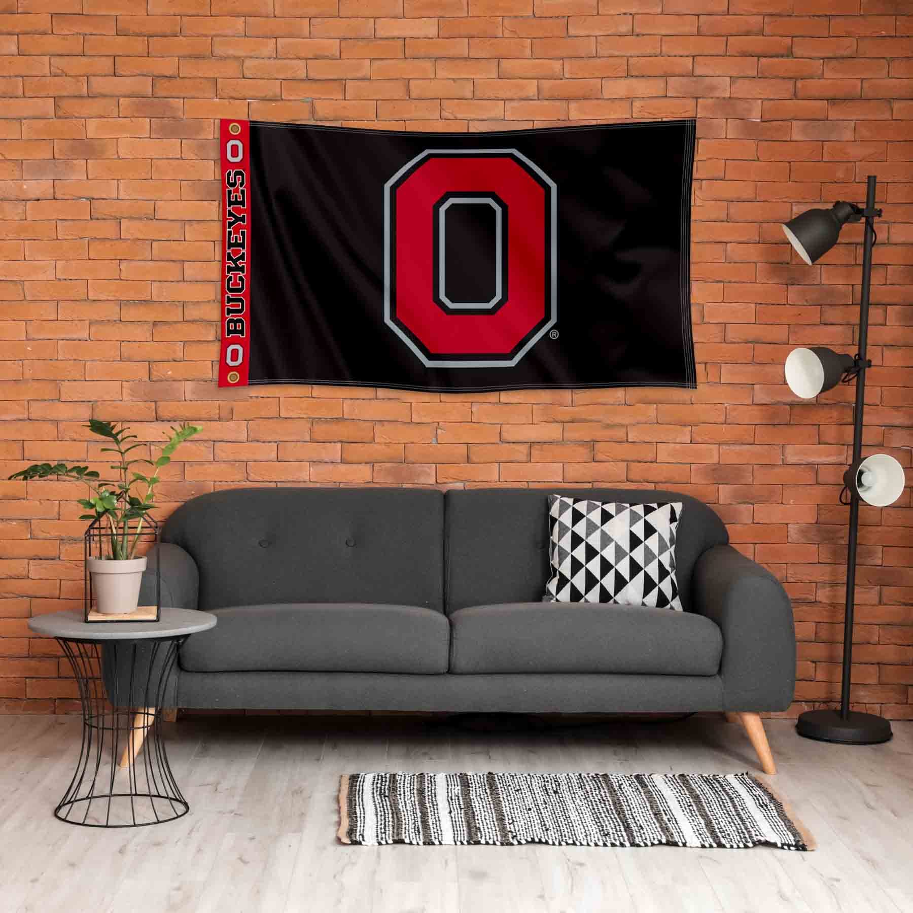 College Flags & Banners Co. Ohio State Buckeyes Printed Header 3x5 Foot Banner Flag - Sports Collectibles, Sports Memorabilia, Sports Fan Shop, Sports Gifts