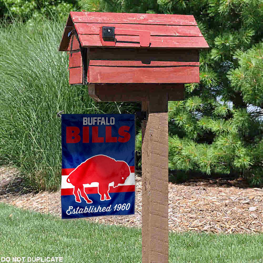 WinCraft Buffalo Bills Throwback Retro Vintage Double Sided Garden Flag - Sports Collectibles, Sports Memorabilia, Sports Fan Shop, Sports Gifts