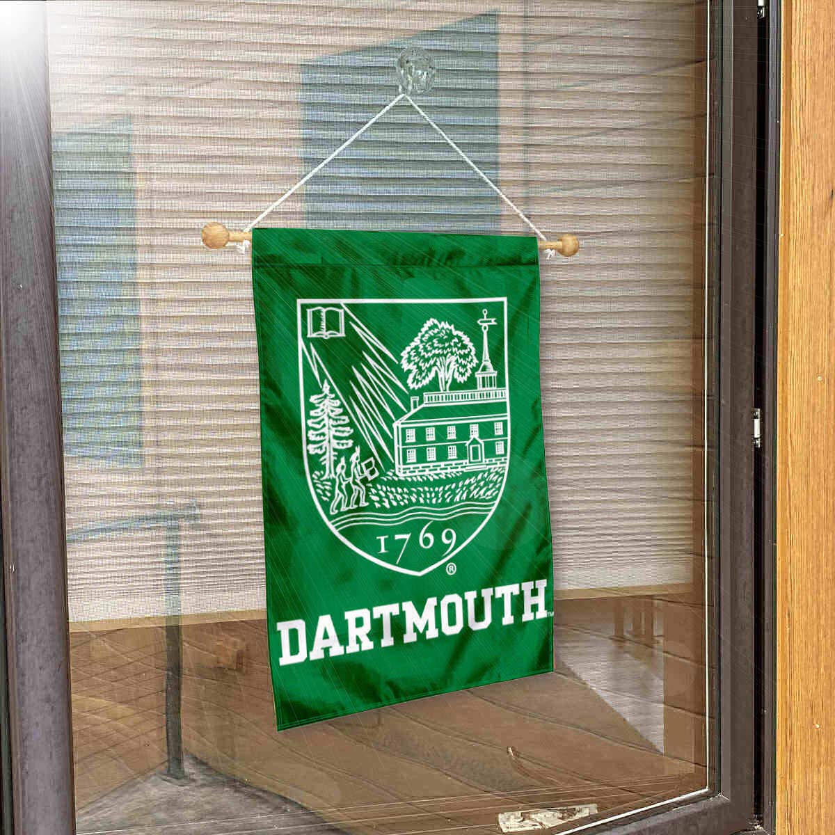 College Flags & Banners Co. Dartmouth Big Green Window Wall Banner Hanging Flag with Suction Cup - Sports Collectibles, Sports Memorabilia, Sports Fan Shop, Sports Gifts