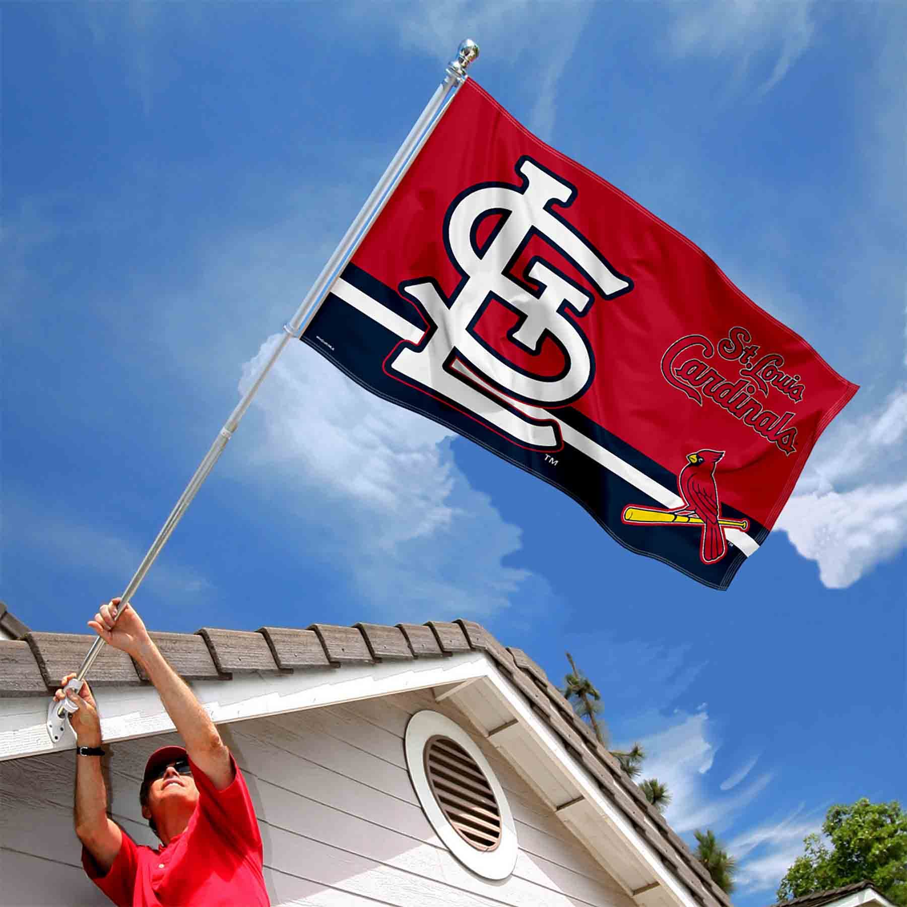 WinCraft St. Louis Cardinals Logo Insignia 3x5 Foot Grommet Banner Flag - Sports Collectibles, Sports Memorabilia, Sports Fan Shop, Sports Gifts